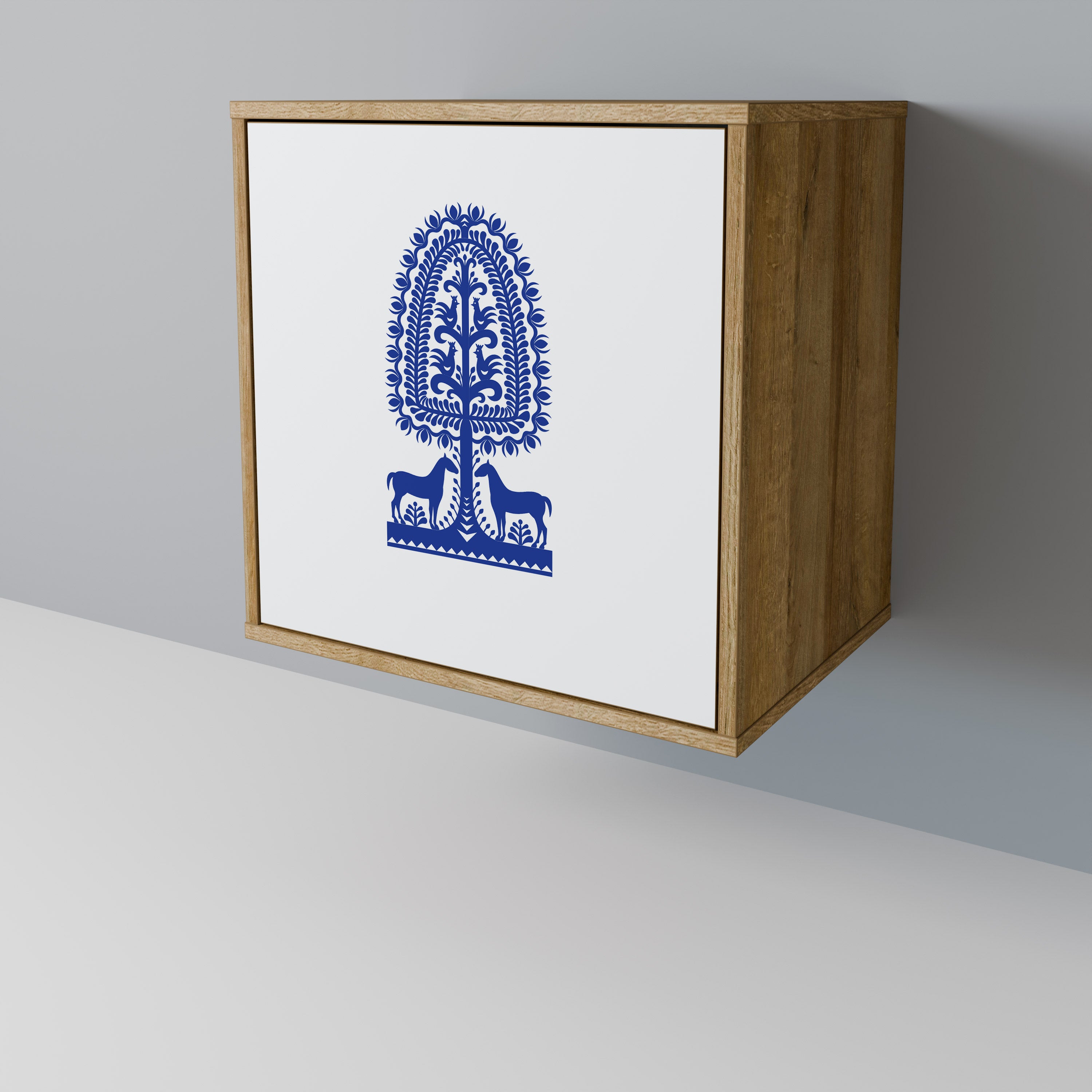 POLISH FOLK ART Komoda 1-drzwiowa korpus Dąb Riva