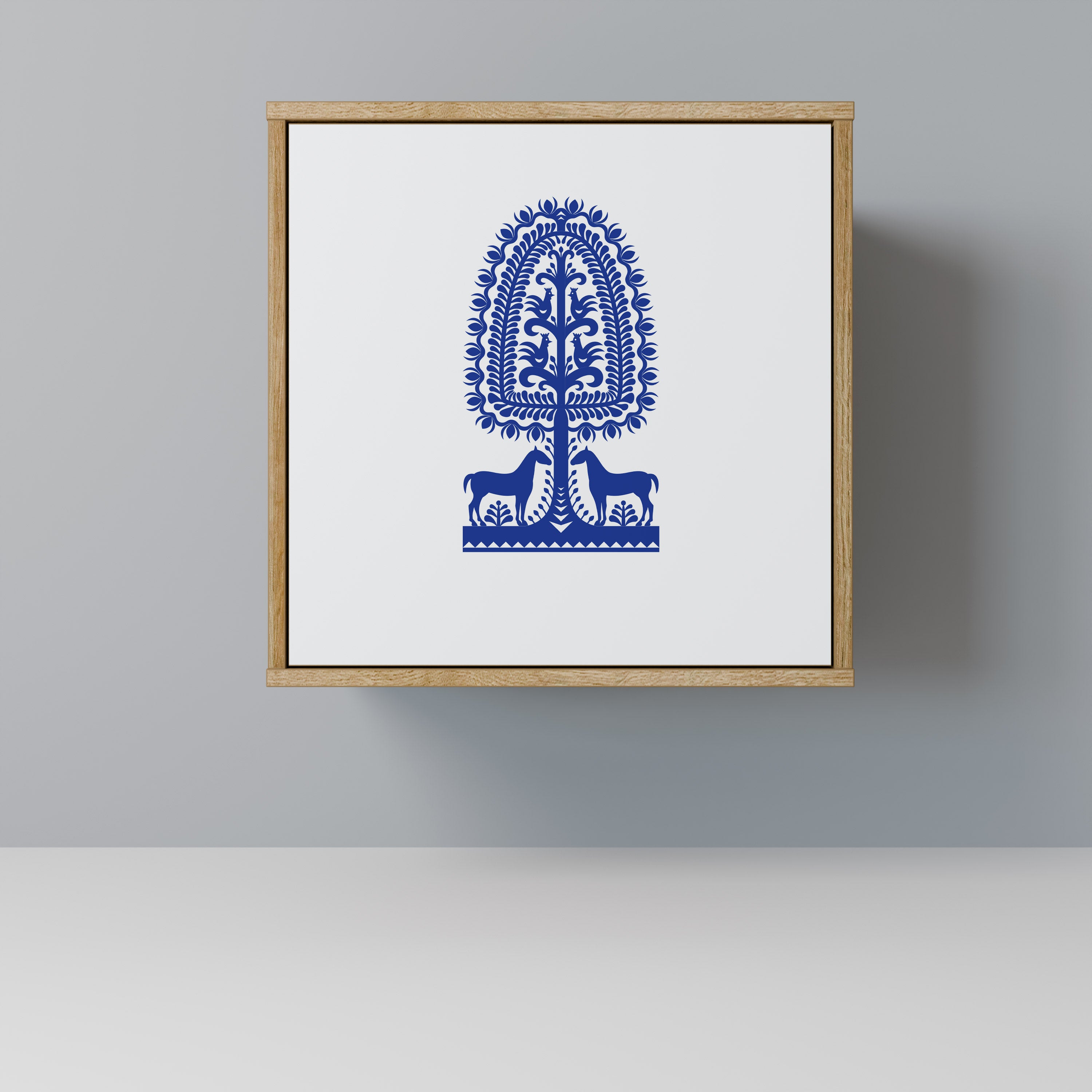 POLISH FOLK ART Komoda 1-drzwiowa korpus Dąb Riva