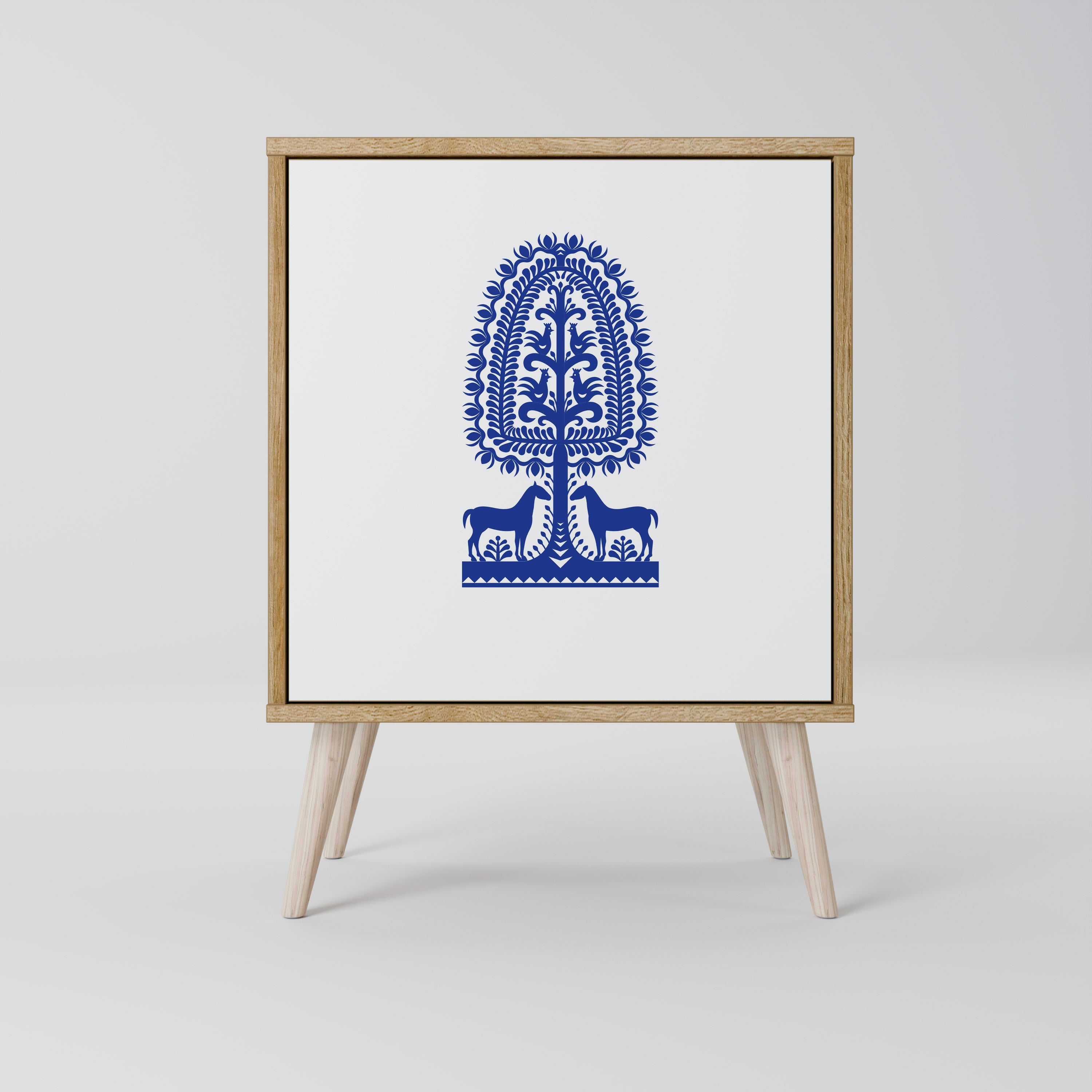 POLISH FOLK ART Komoda 1-drzwiowa korpus Dąb Riva