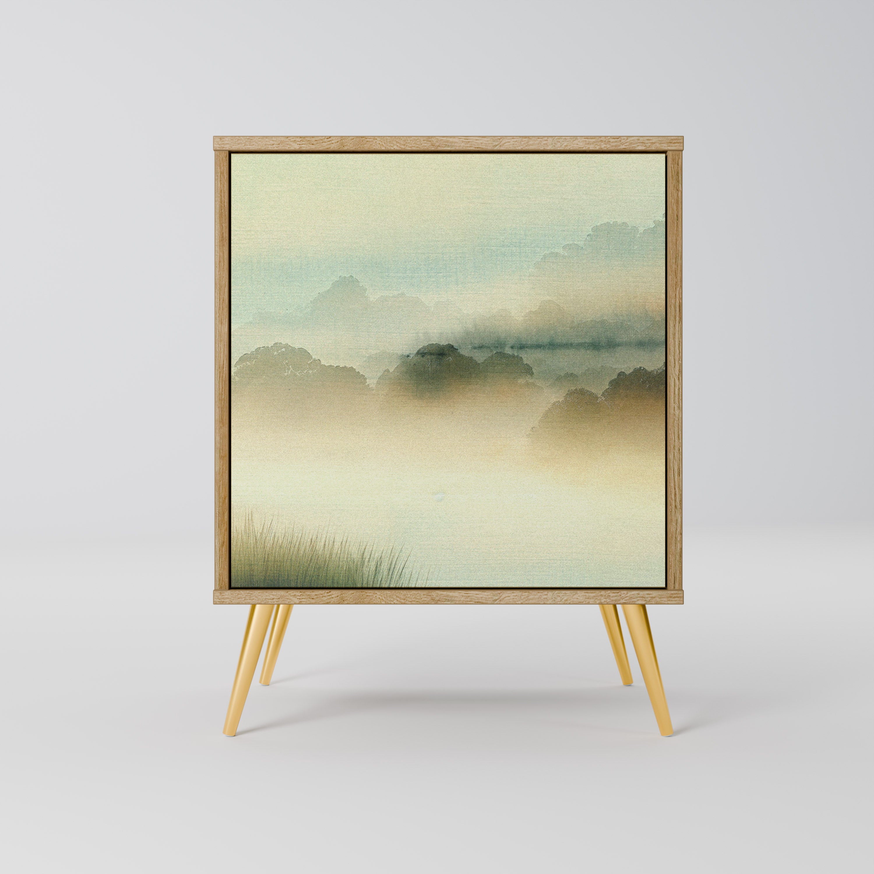 MORNING BY THE LAKE Komoda 1-drzwiowa korpus Dąb Riva