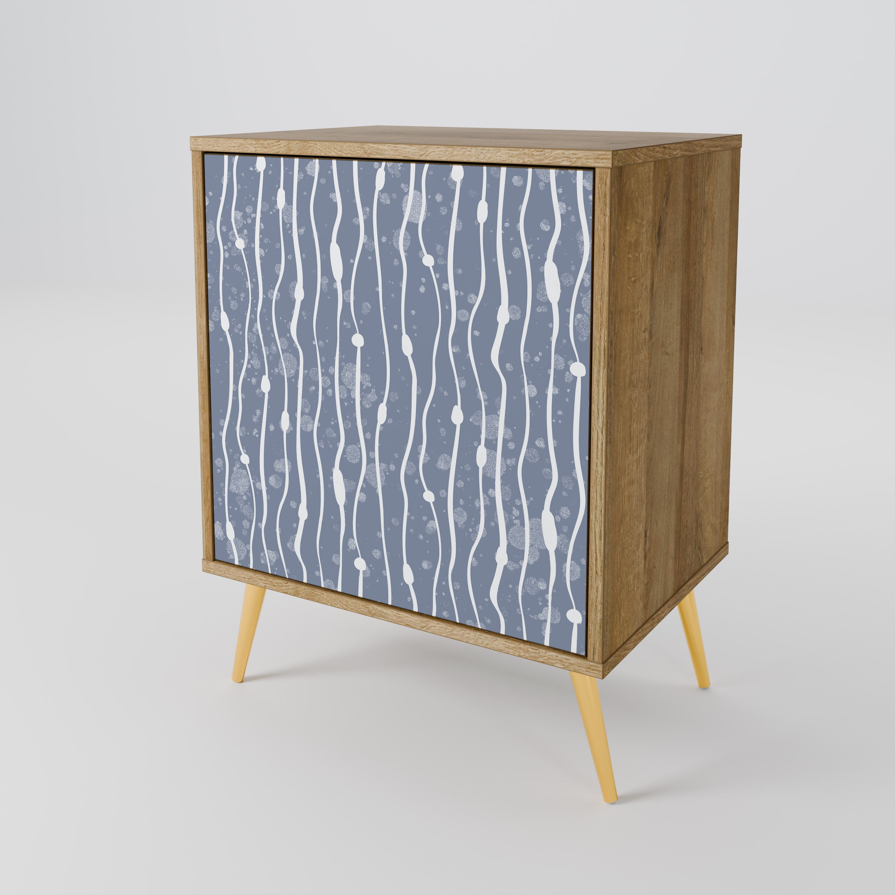 GRAPHITE RAIN Komoda 1-drzwiowa korpus Dąb Riva