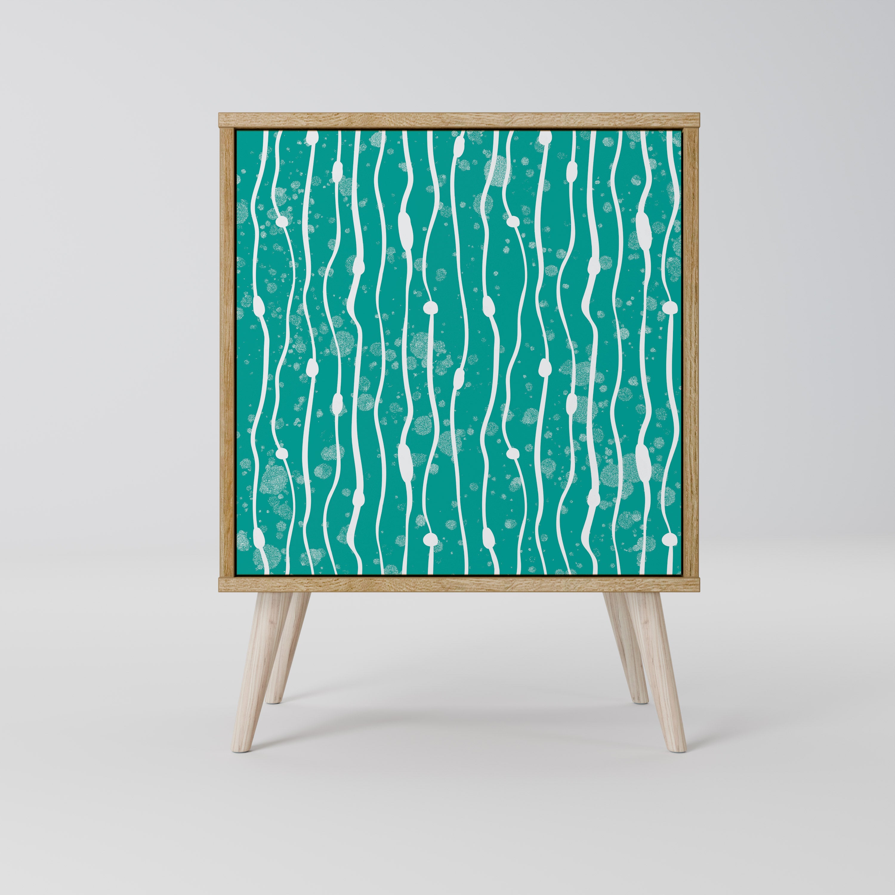 TURQUOISE RAIN Komoda 1-drzwiowa korpus Dąb Riva