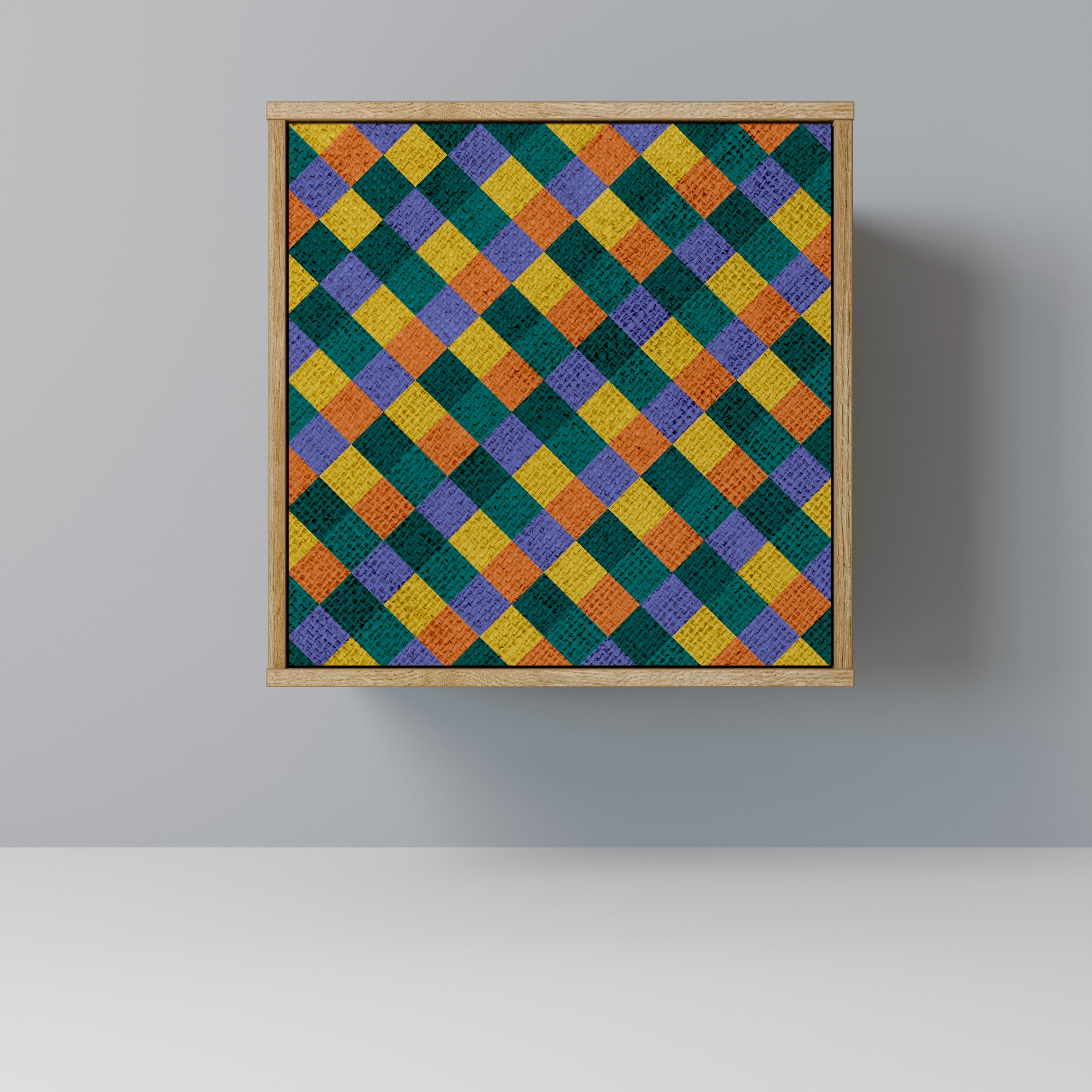 PAINTED SQUARES MIX Komoda 1-drzwiowa korpus Dąb Riva