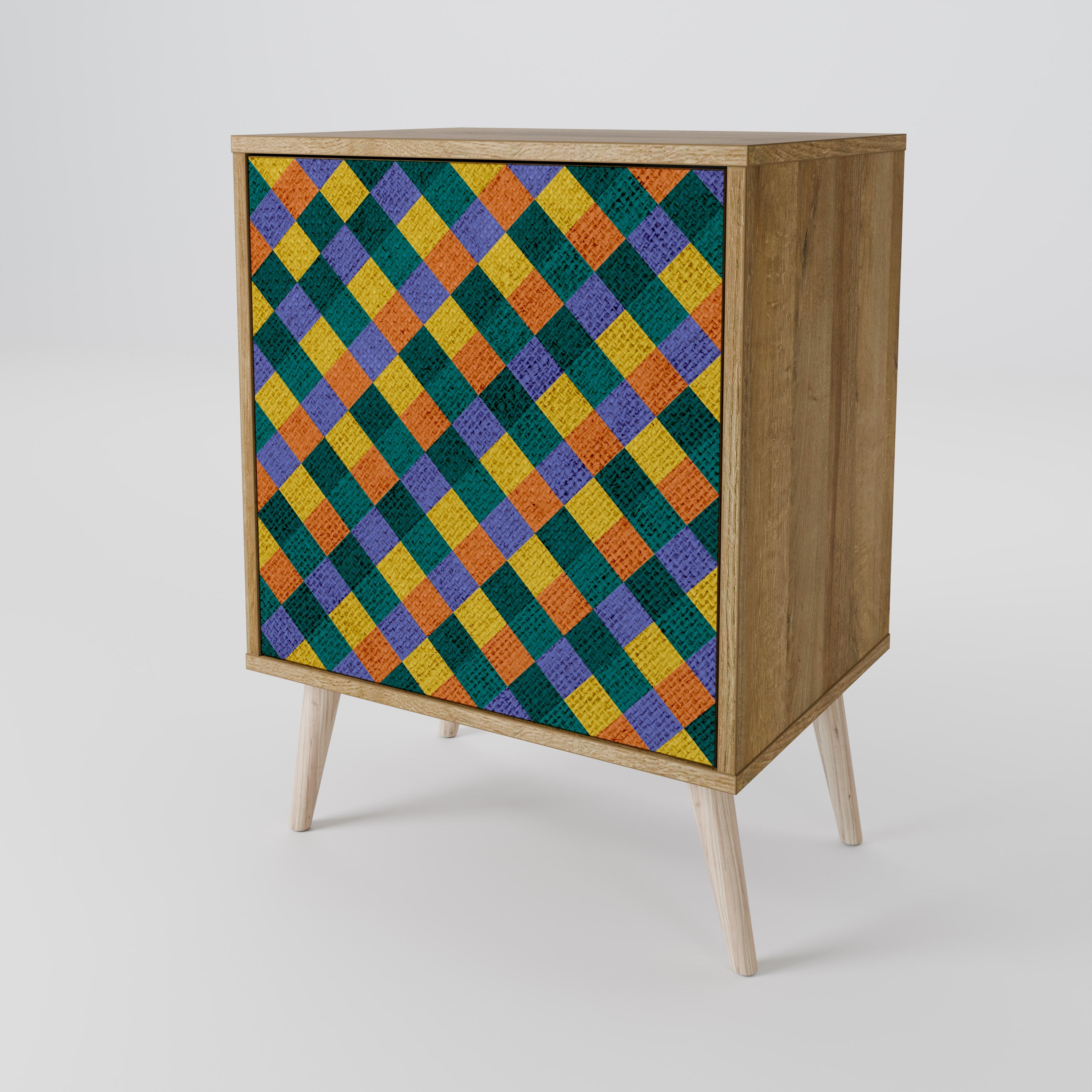 PAINTED SQUARES MIX Komoda 1-drzwiowa korpus Dąb Riva
