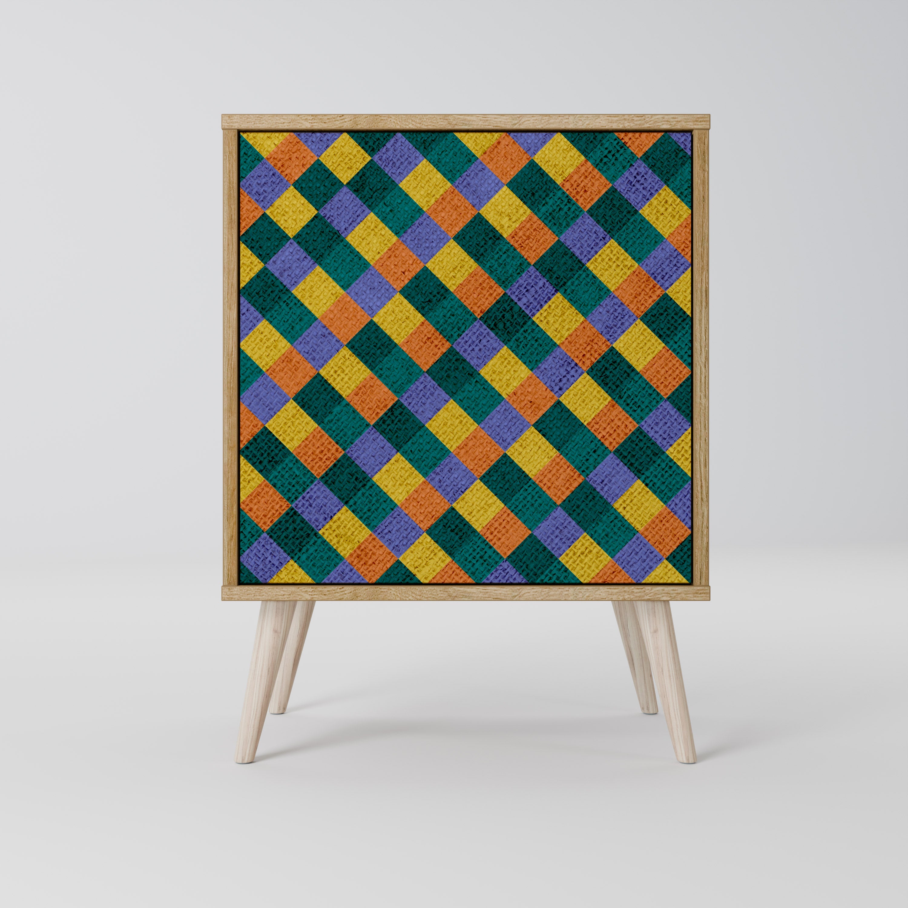 PAINTED SQUARES MIX Komoda 1-drzwiowa korpus Dąb Riva