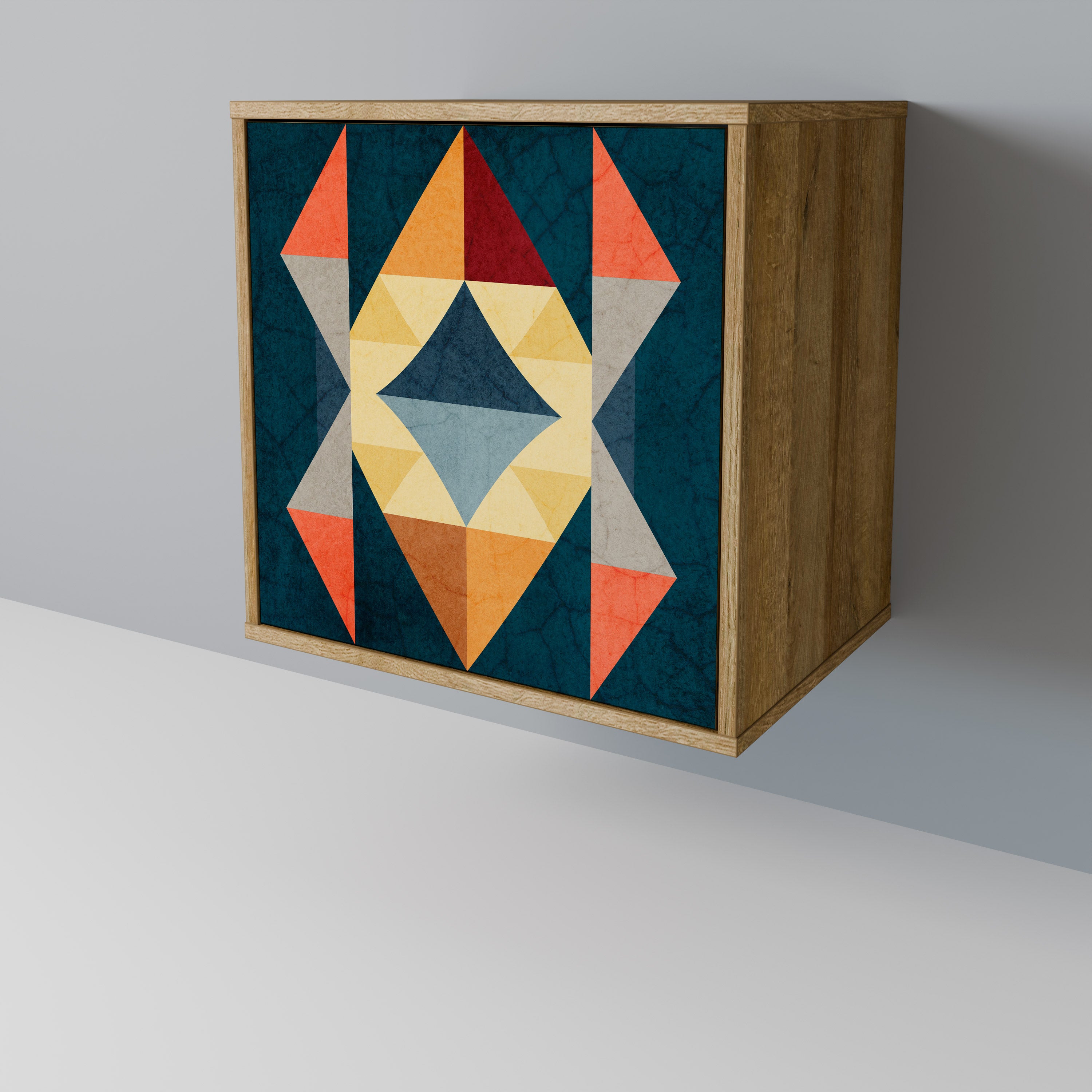 CRACKED ILLUSION Komoda 1-drzwiowa korpus Dąb Riva