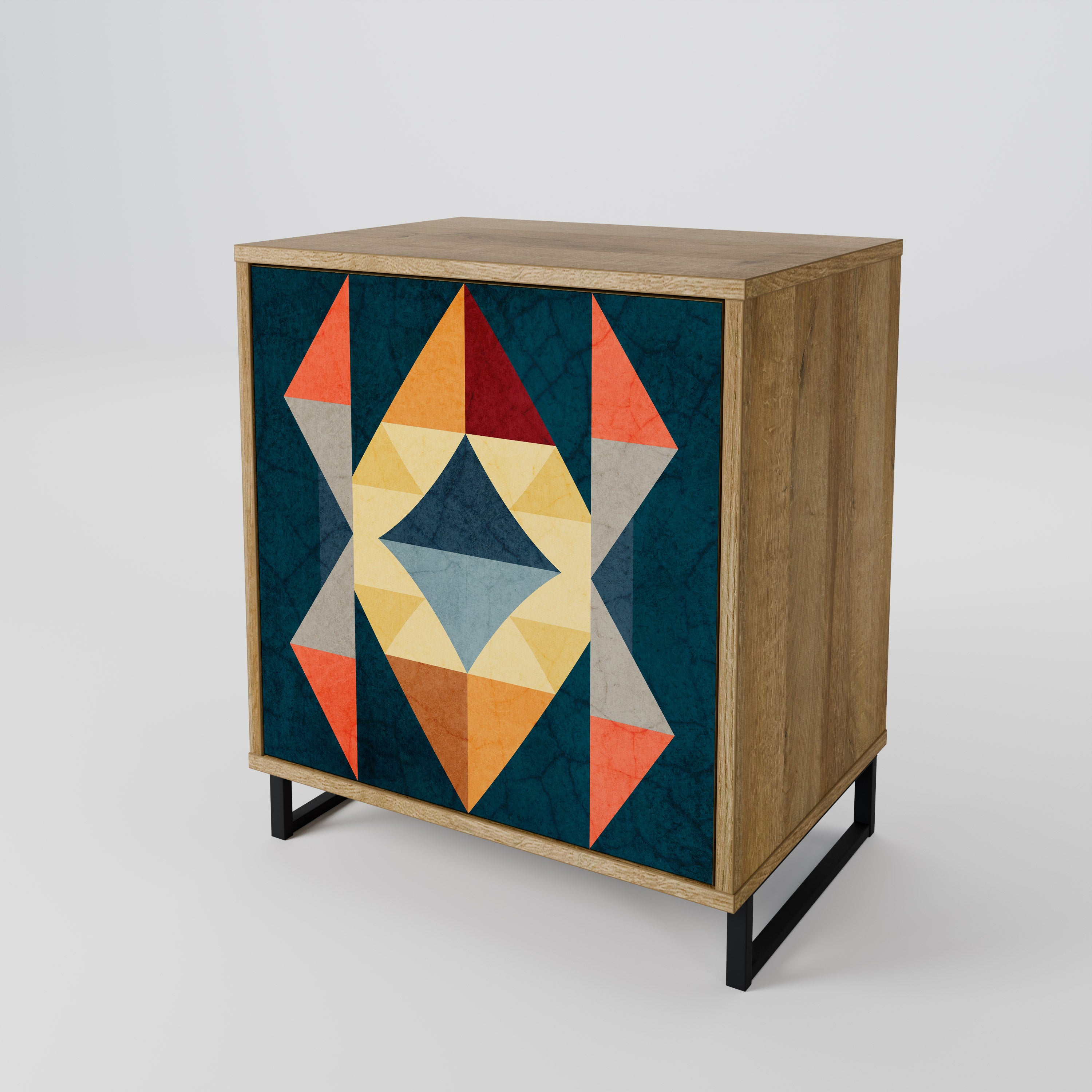 CRACKED ILLUSION Komoda 1-drzwiowa korpus Dąb Riva