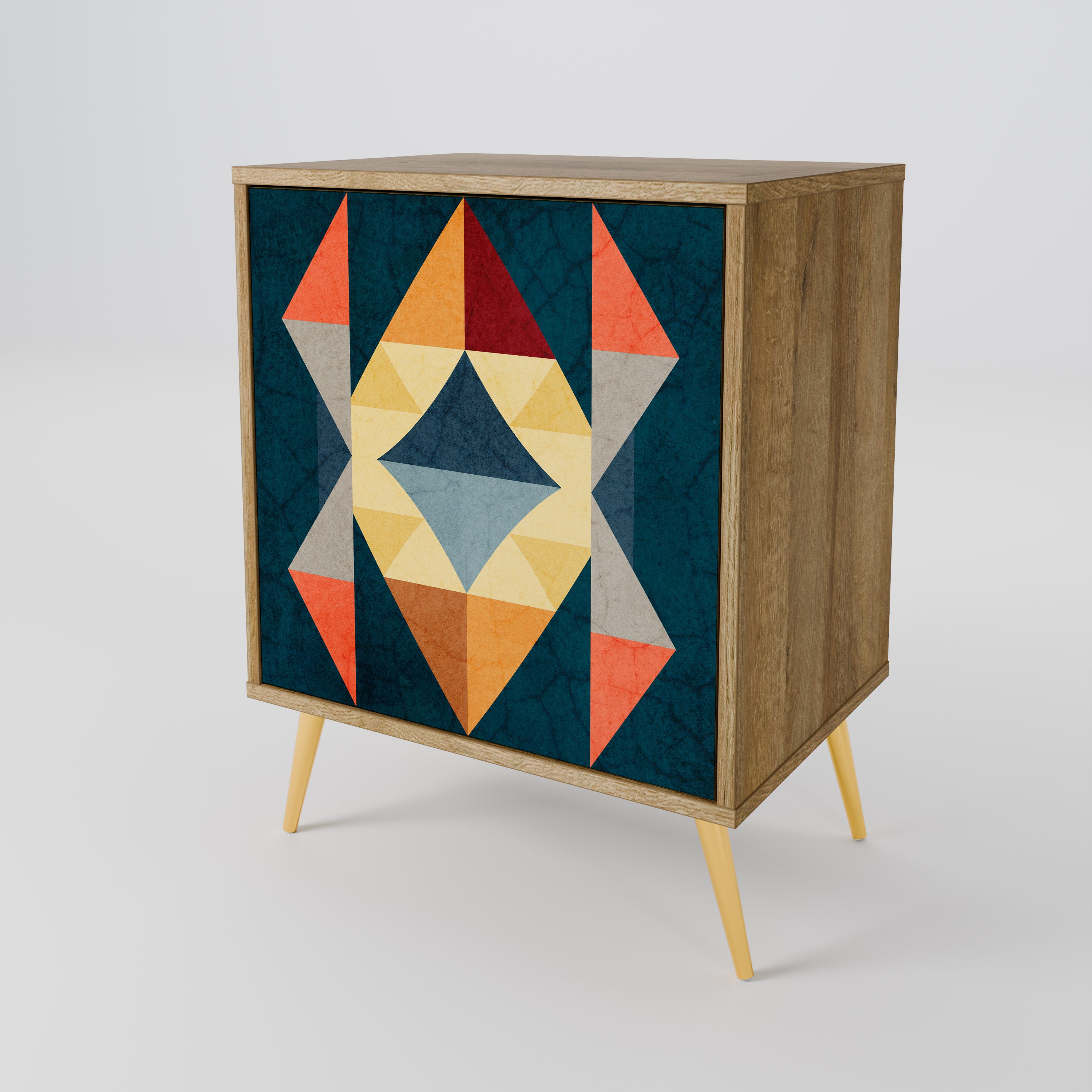 CRACKED ILLUSION Komoda 1-drzwiowa korpus Dąb Riva