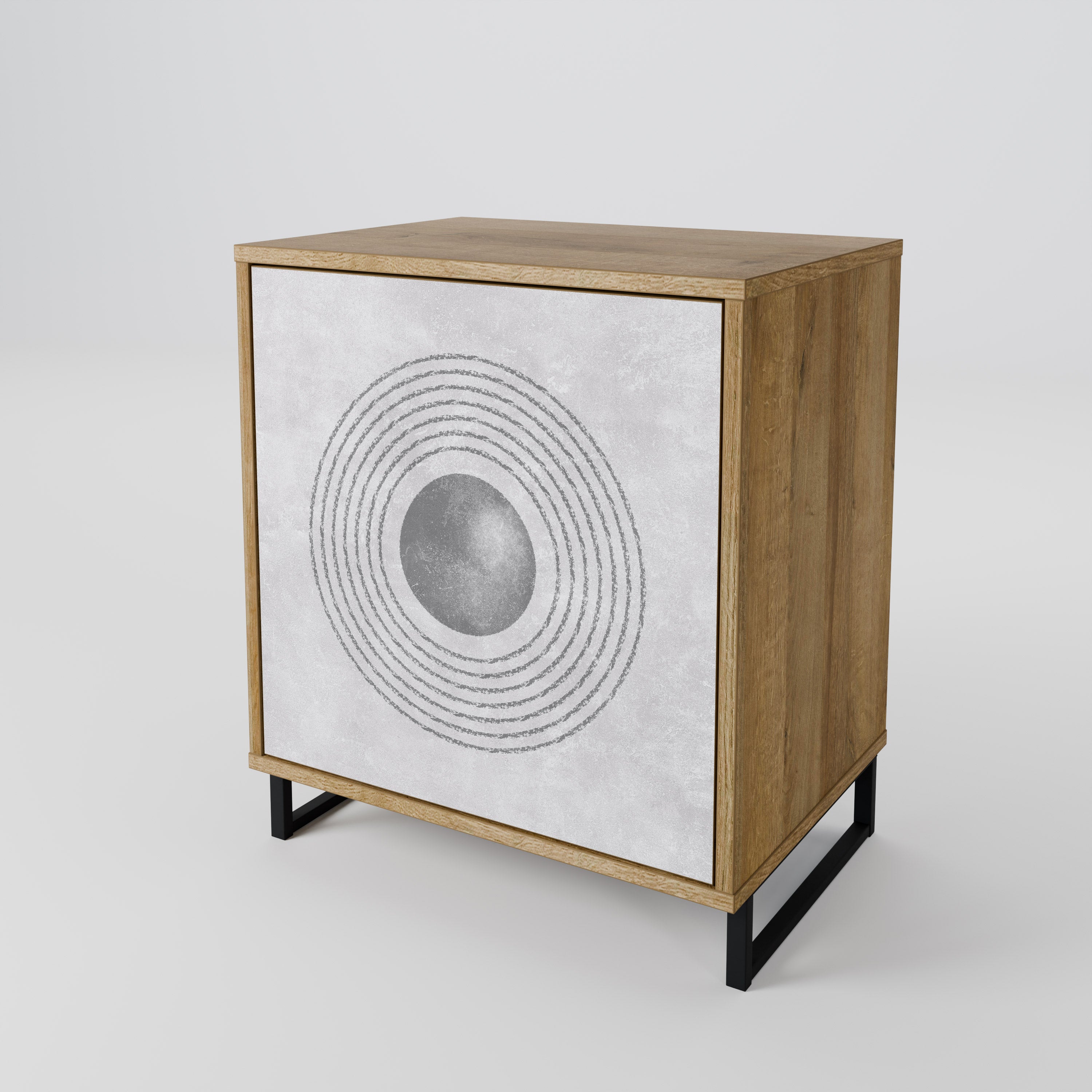 SOLID CIRCLES Komoda 1-drzwiowa korpus Dąb Riva
