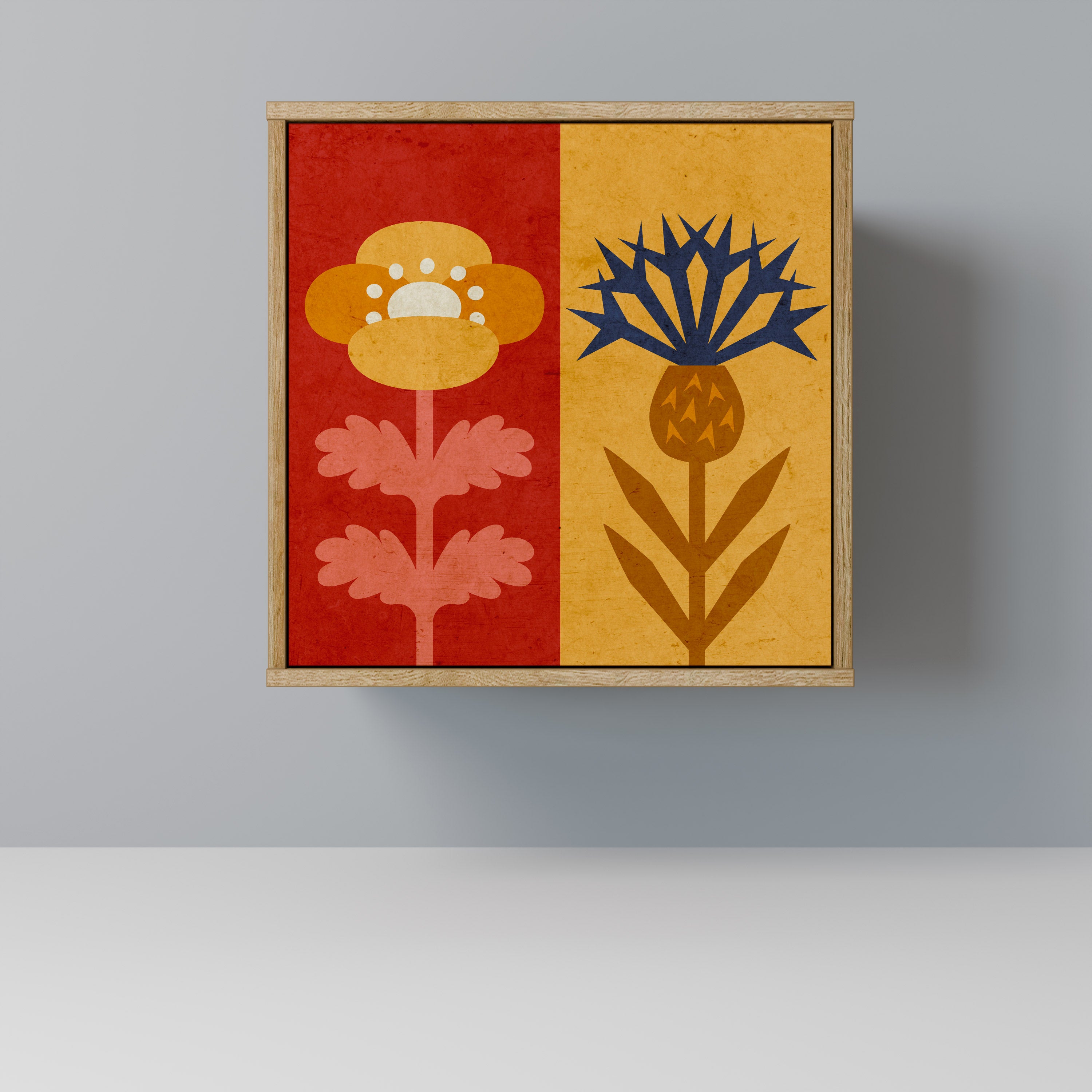 SCANDIC FLOWERET Komoda 1-drzwiowa korpus Dąb Riva