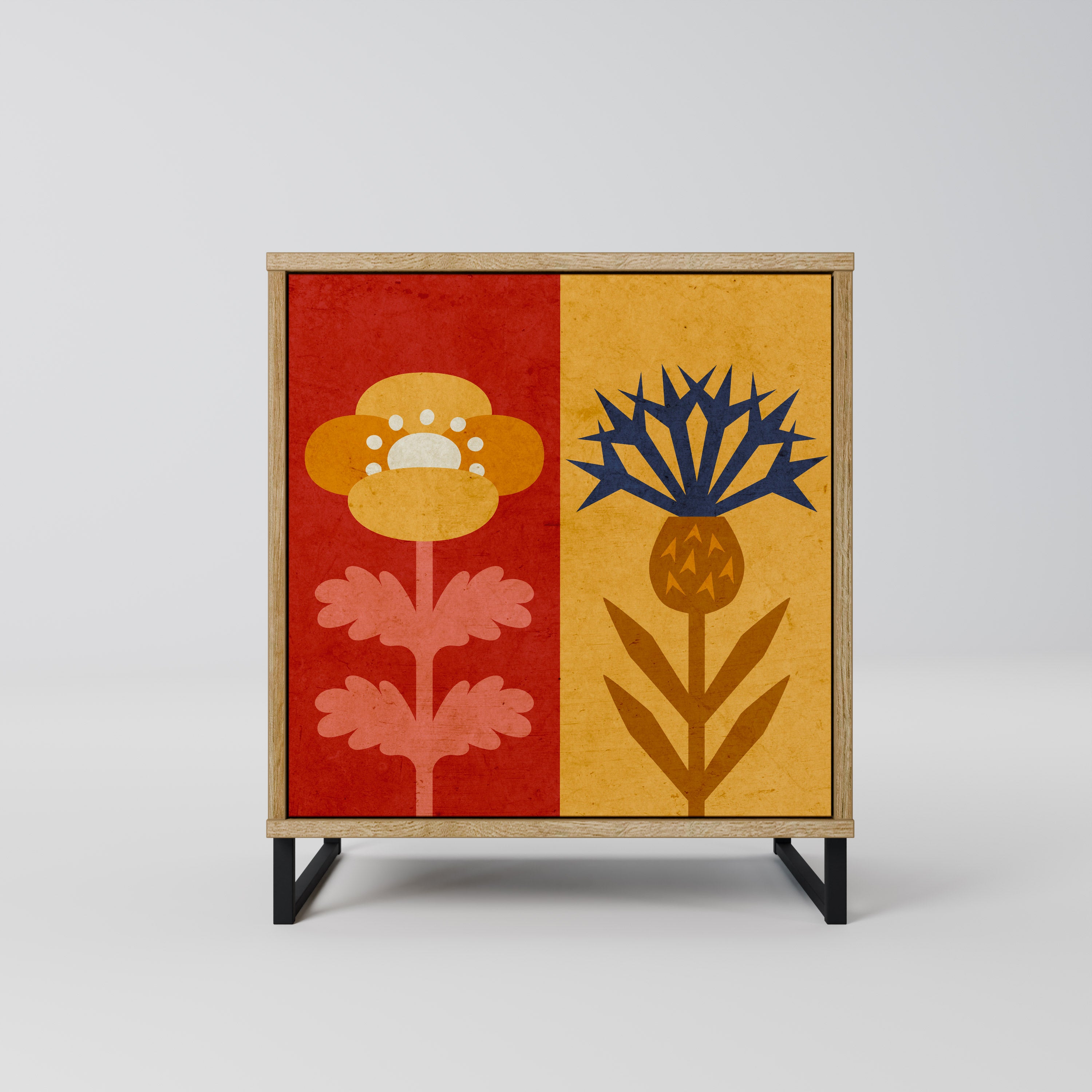 SCANDIC FLOWERET Komoda 1-drzwiowa korpus Dąb Riva