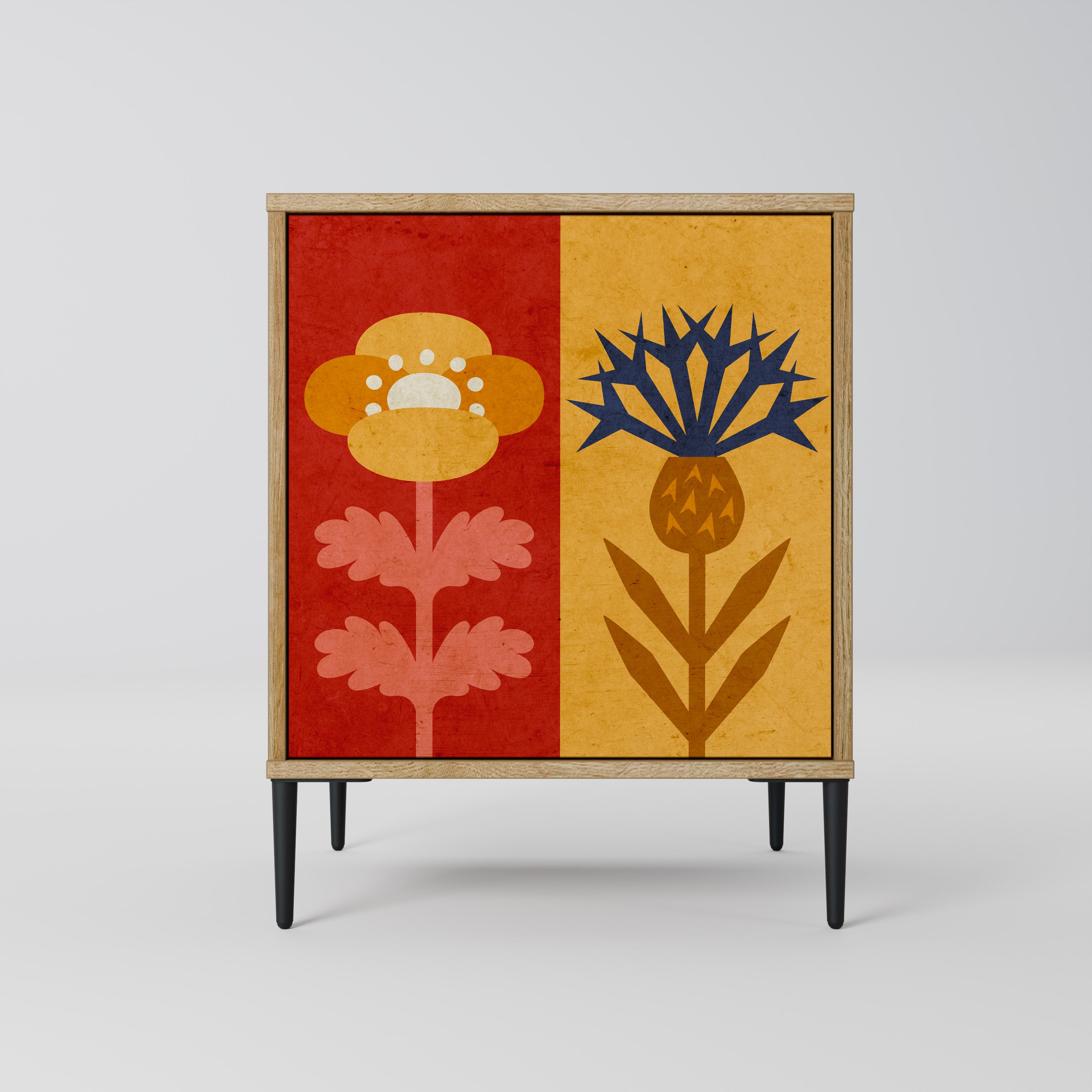 SCANDIC FLOWERET Komoda 1-drzwiowa korpus Dąb Riva