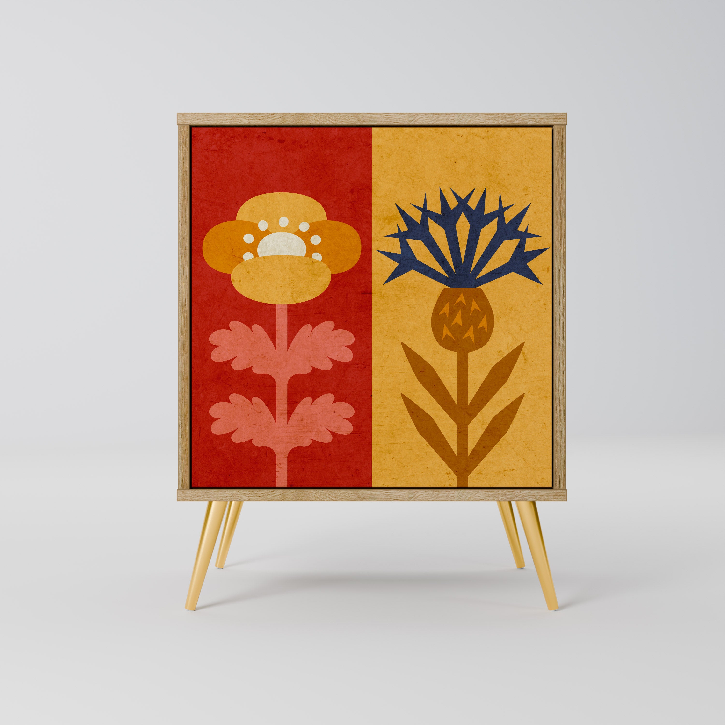 SCANDIC FLOWERET Komoda 1-drzwiowa korpus Dąb Riva