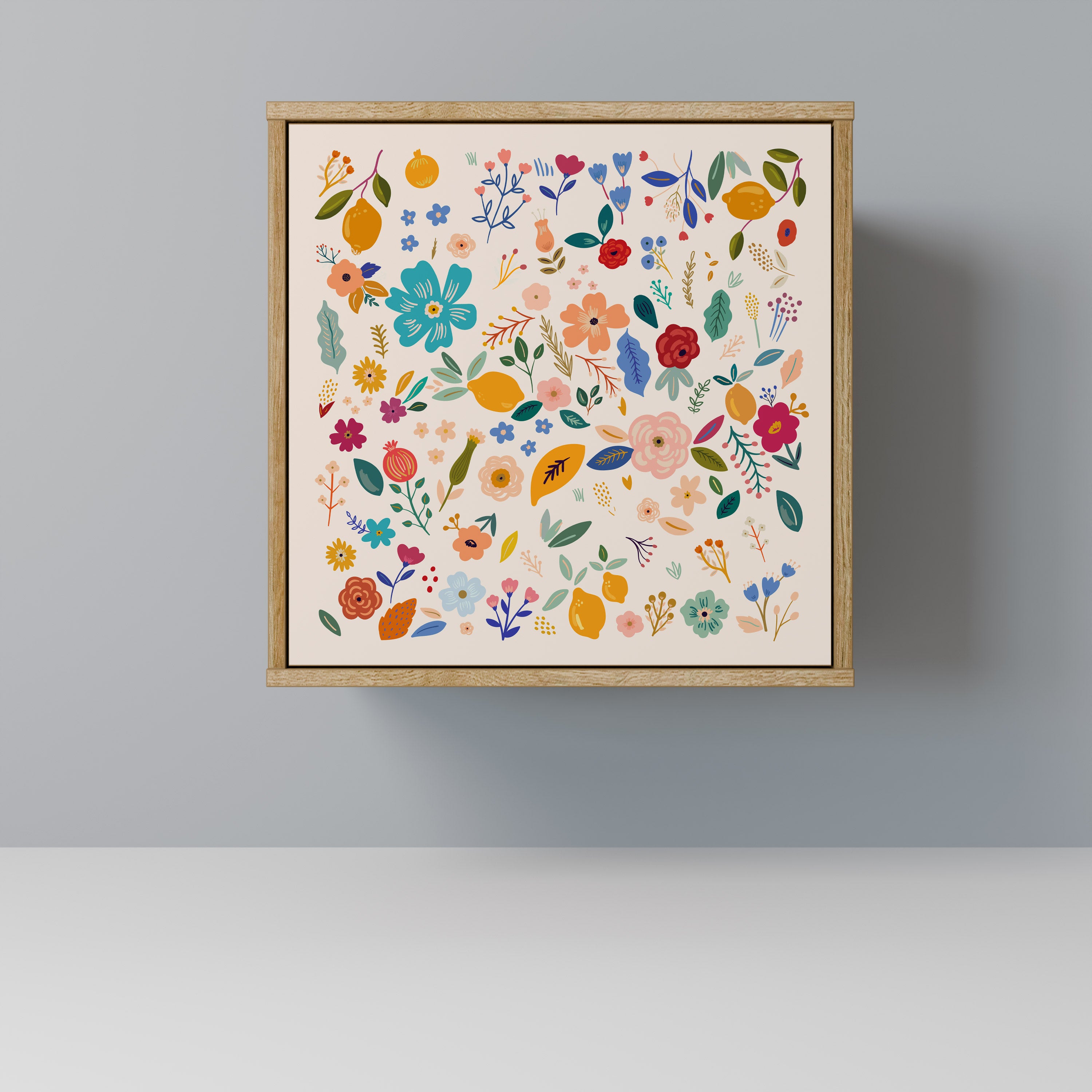 FLORAL COMBINATION Komoda 1-drzwiowa korpus Dąb Riva