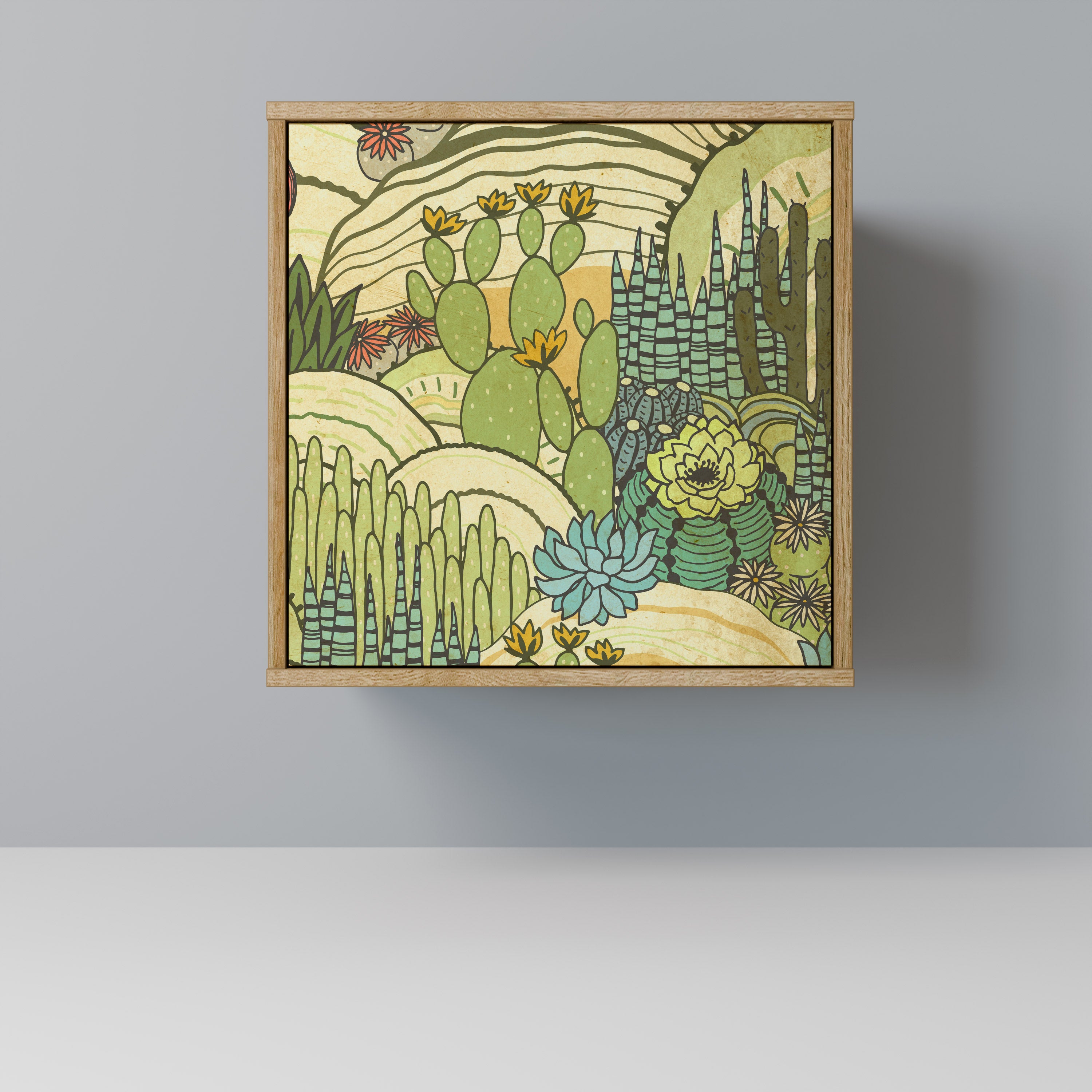 SUCCULENTS KALEIDOSCOPE Komoda 1-drzwiowa korpus Dąb Riva