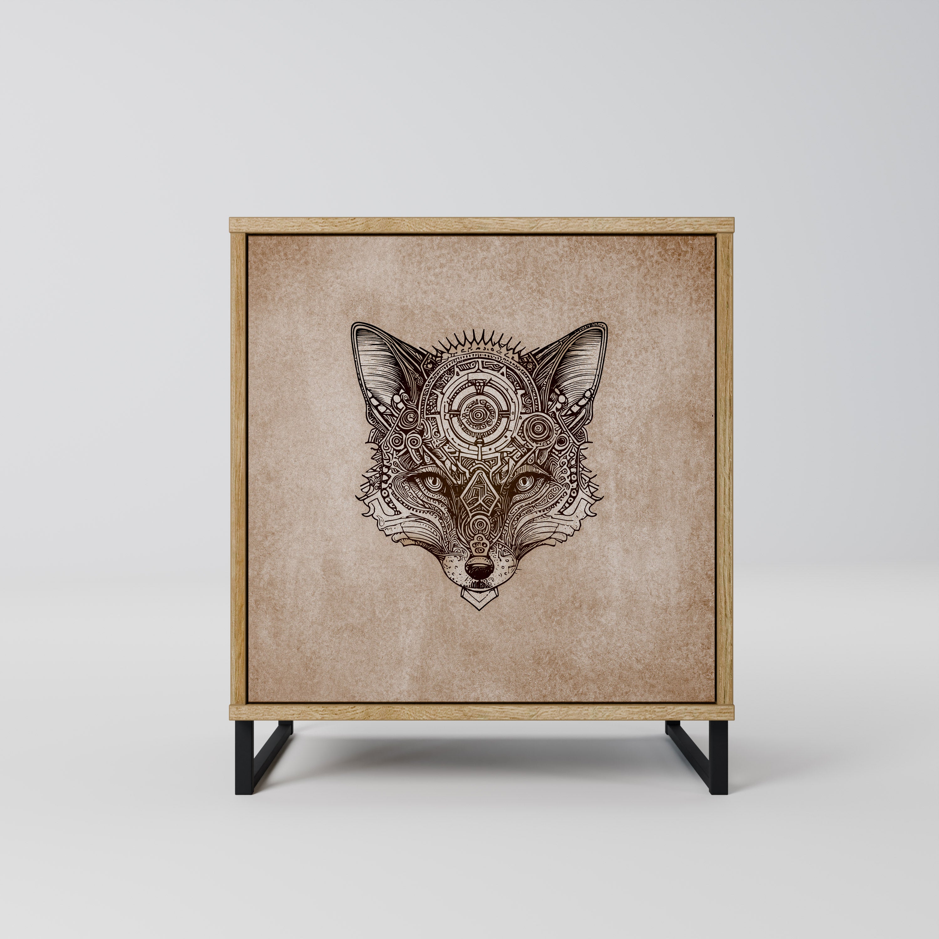 STEAMPUNK CLAN Komoda 1-drzwiowa korpus Dąb Riva