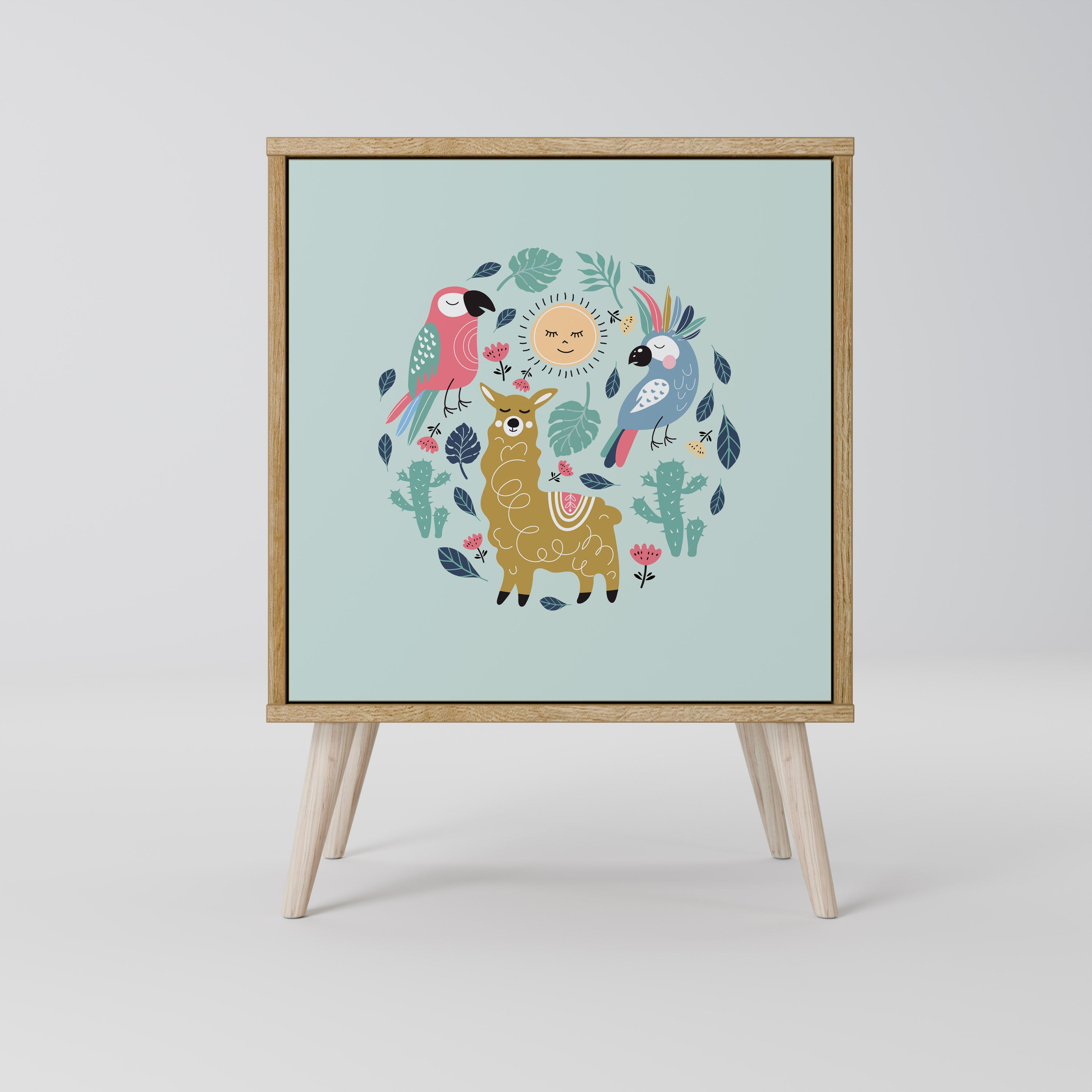 COLORFUL ALPACAS Komoda 1-drzwiowa korpus Dąb Riva