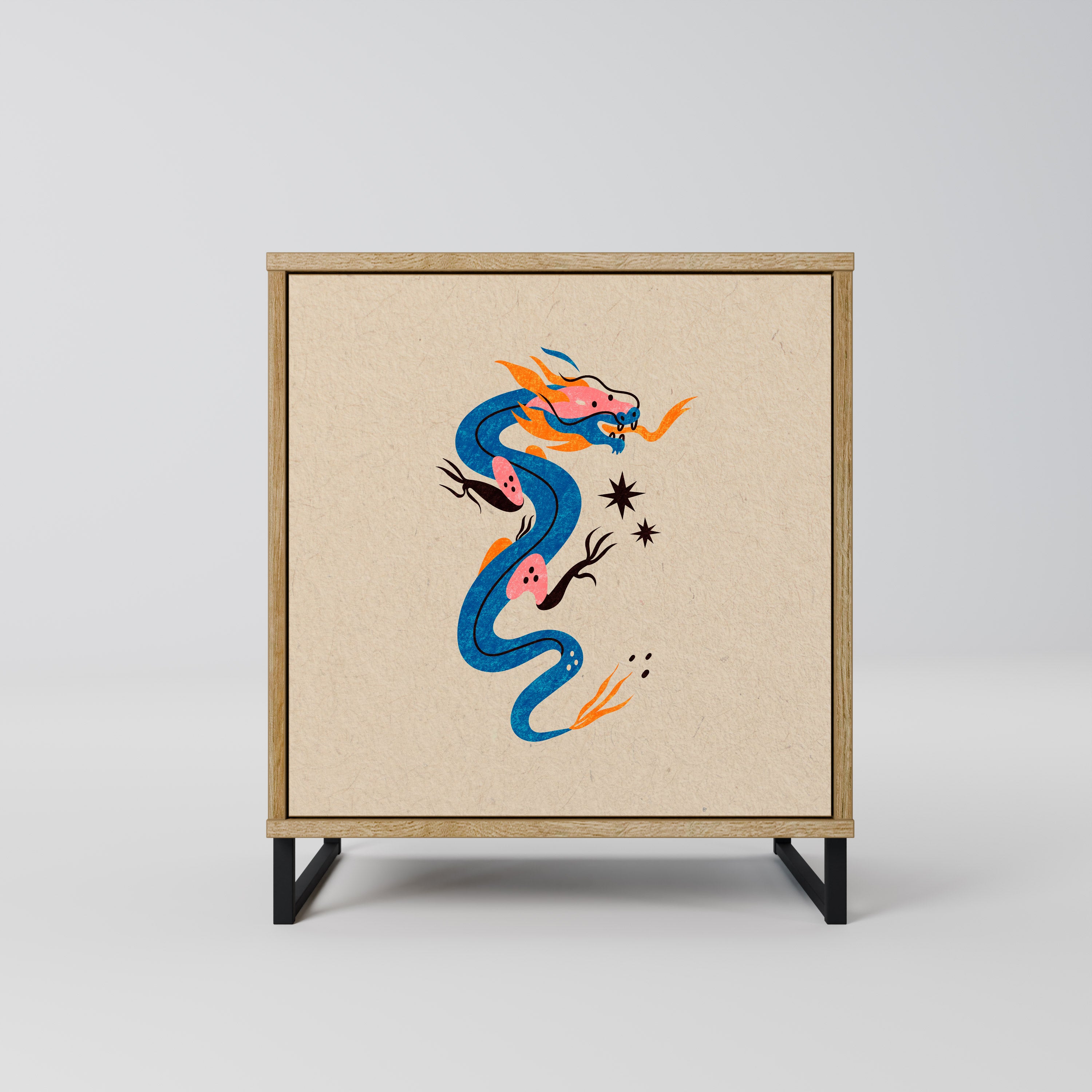 MYTHOLOGICAL CREATURES Komoda 1-drzwiowa korpus Dąb Riva