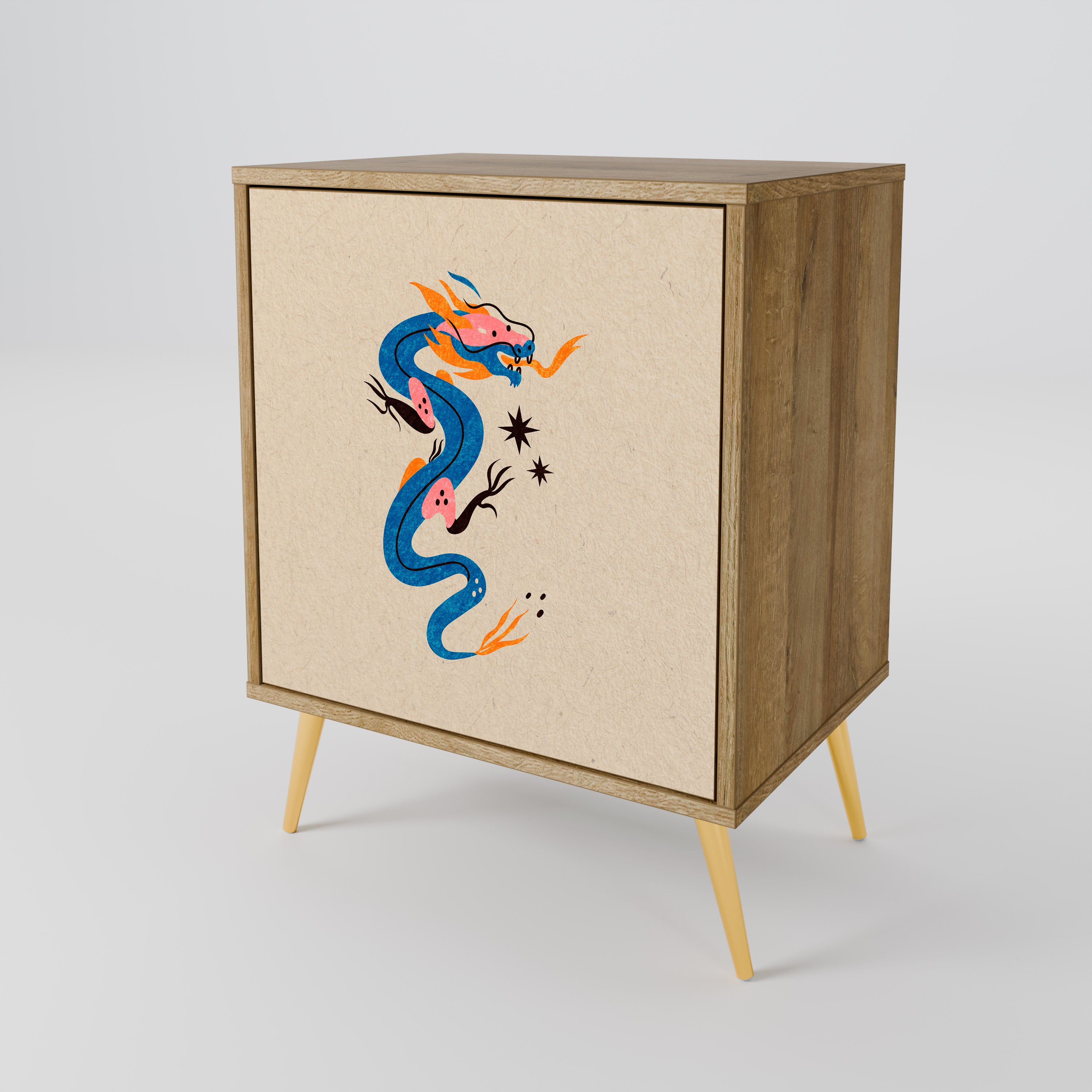 MYTHOLOGICAL CREATURES Komoda 1-drzwiowa korpus Dąb Riva
