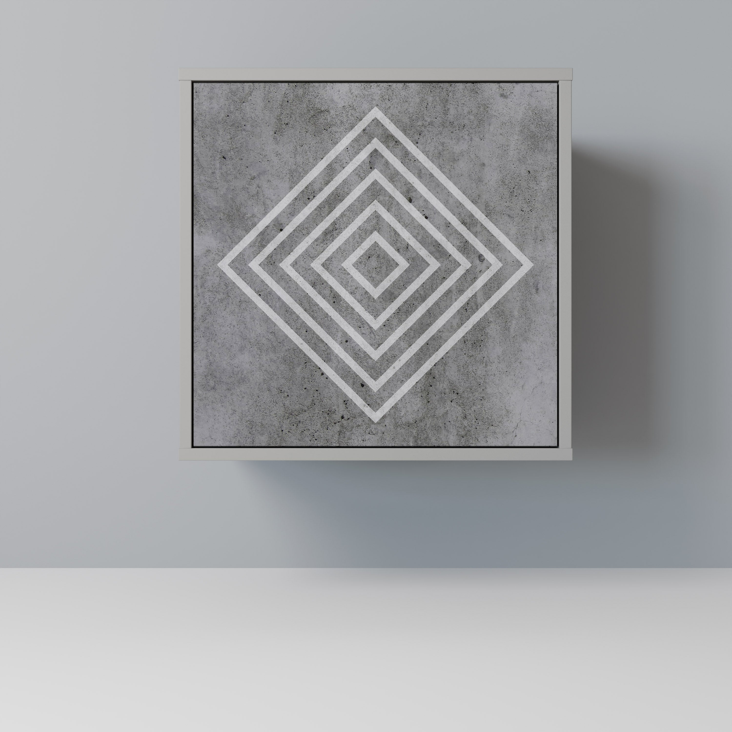 POLYGONAL ARTISTRY Komoda 1-drzwiowa korpus Szary