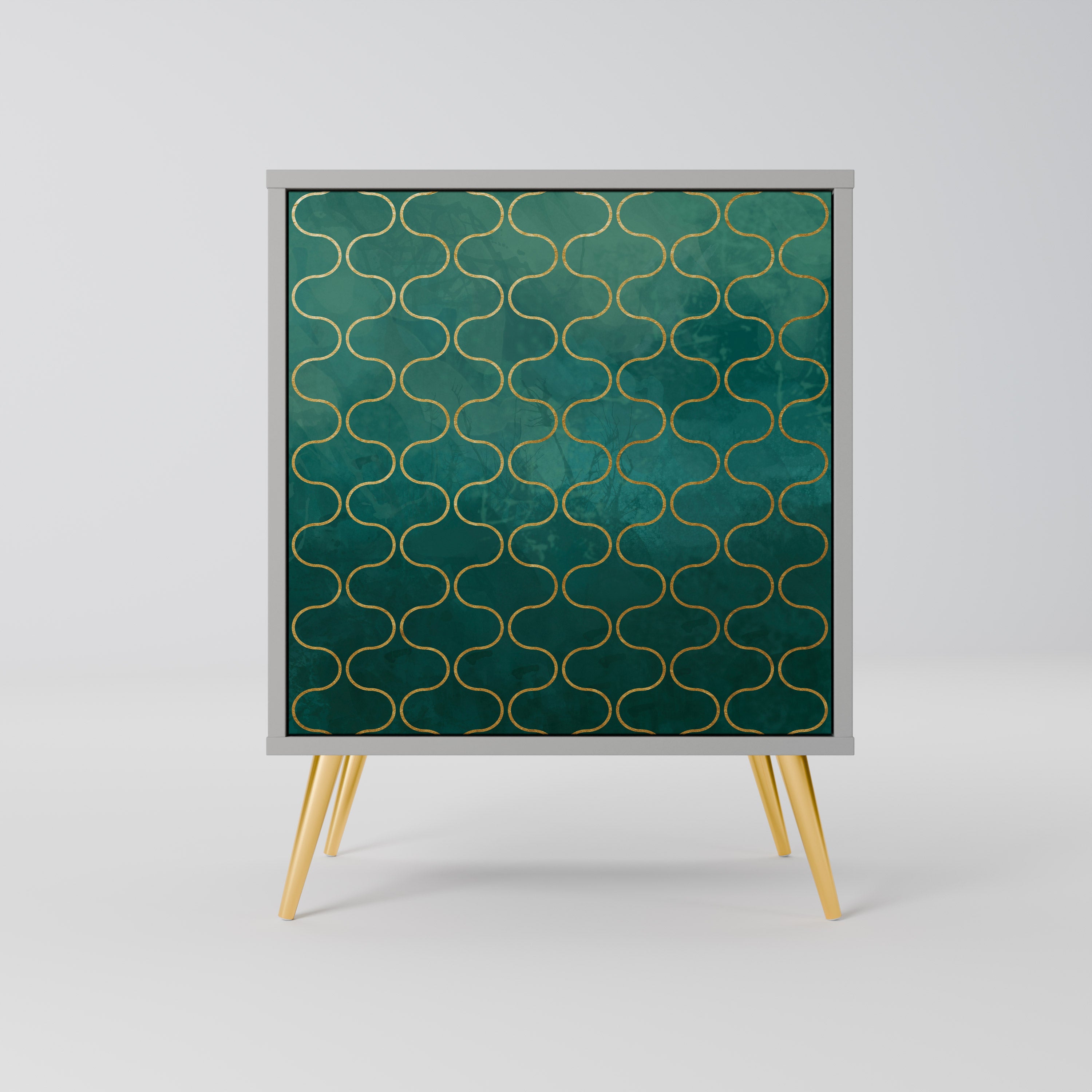 TESSELATED GREENERY Komoda 1-drzwiowa korpus Szary