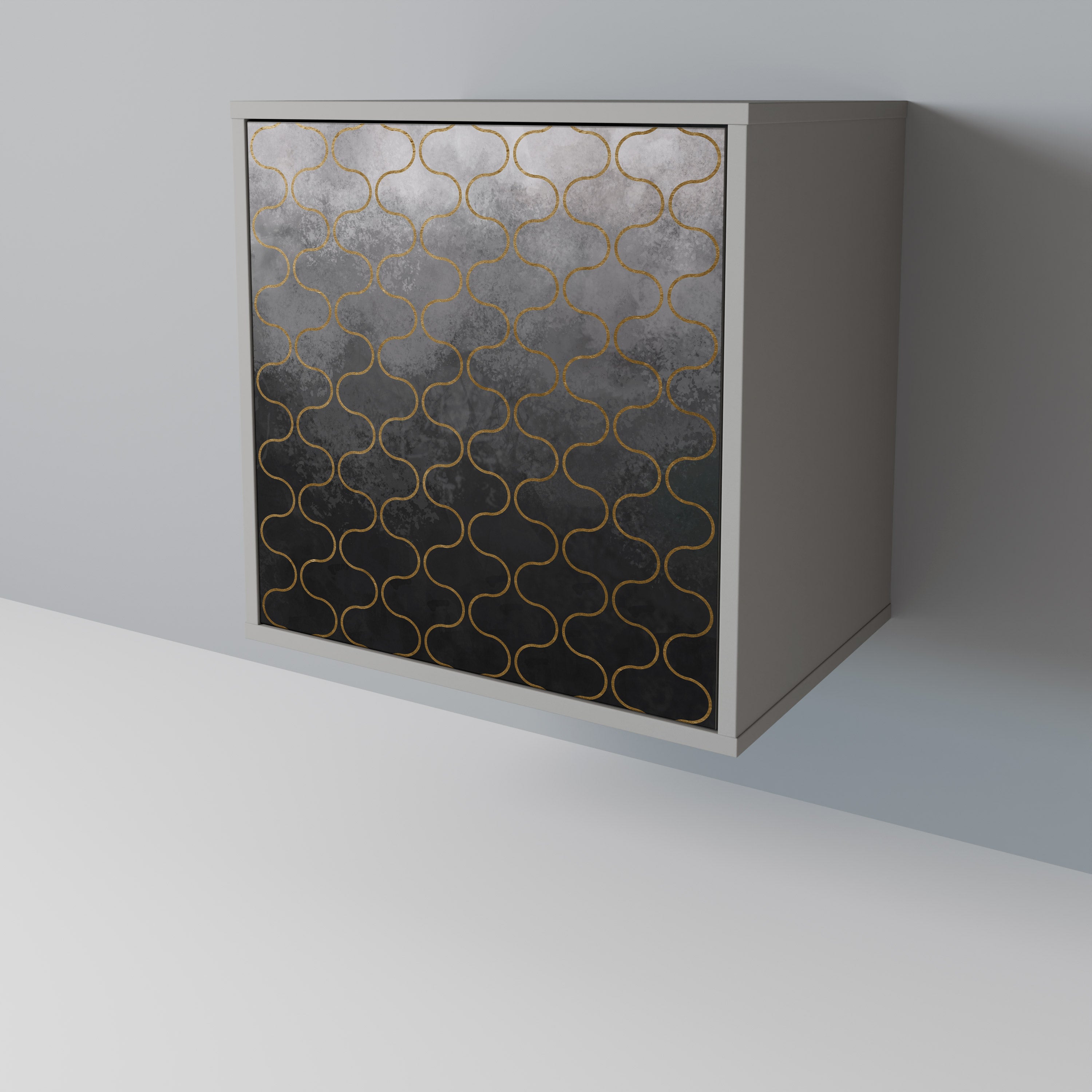 TESSELATED GRAYISH Komoda 1-drzwiowa korpus Szary