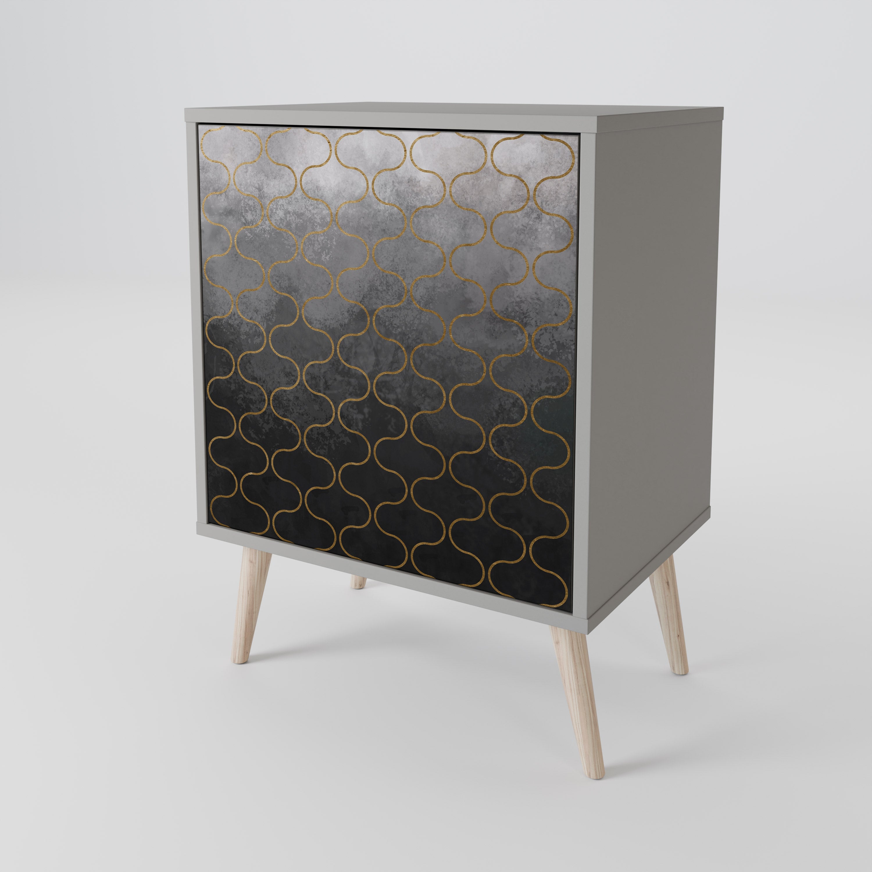 TESSELATED GRAYISH Komoda 1-drzwiowa korpus Szary