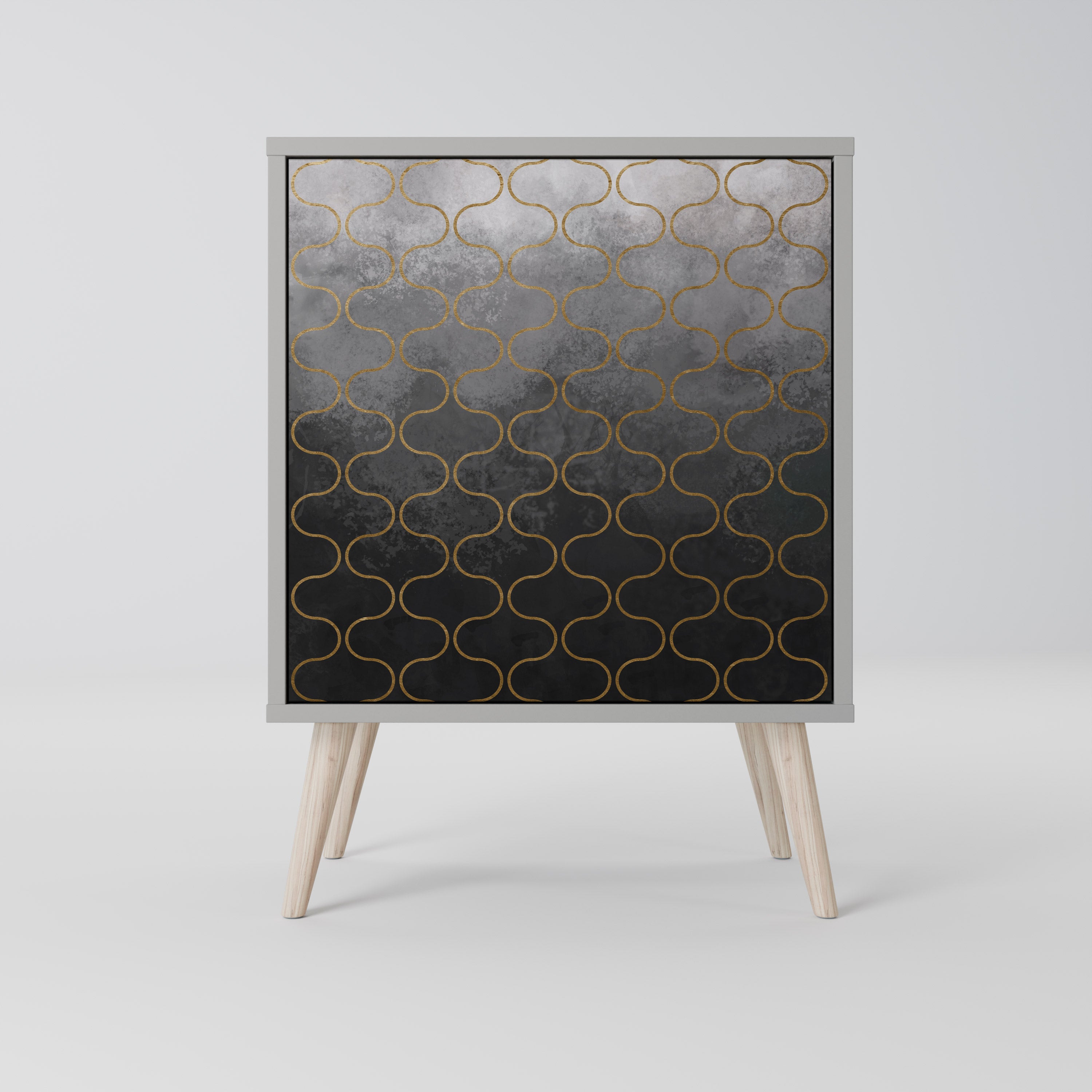 TESSELATED GRAYISH Komoda 1-drzwiowa korpus Szary