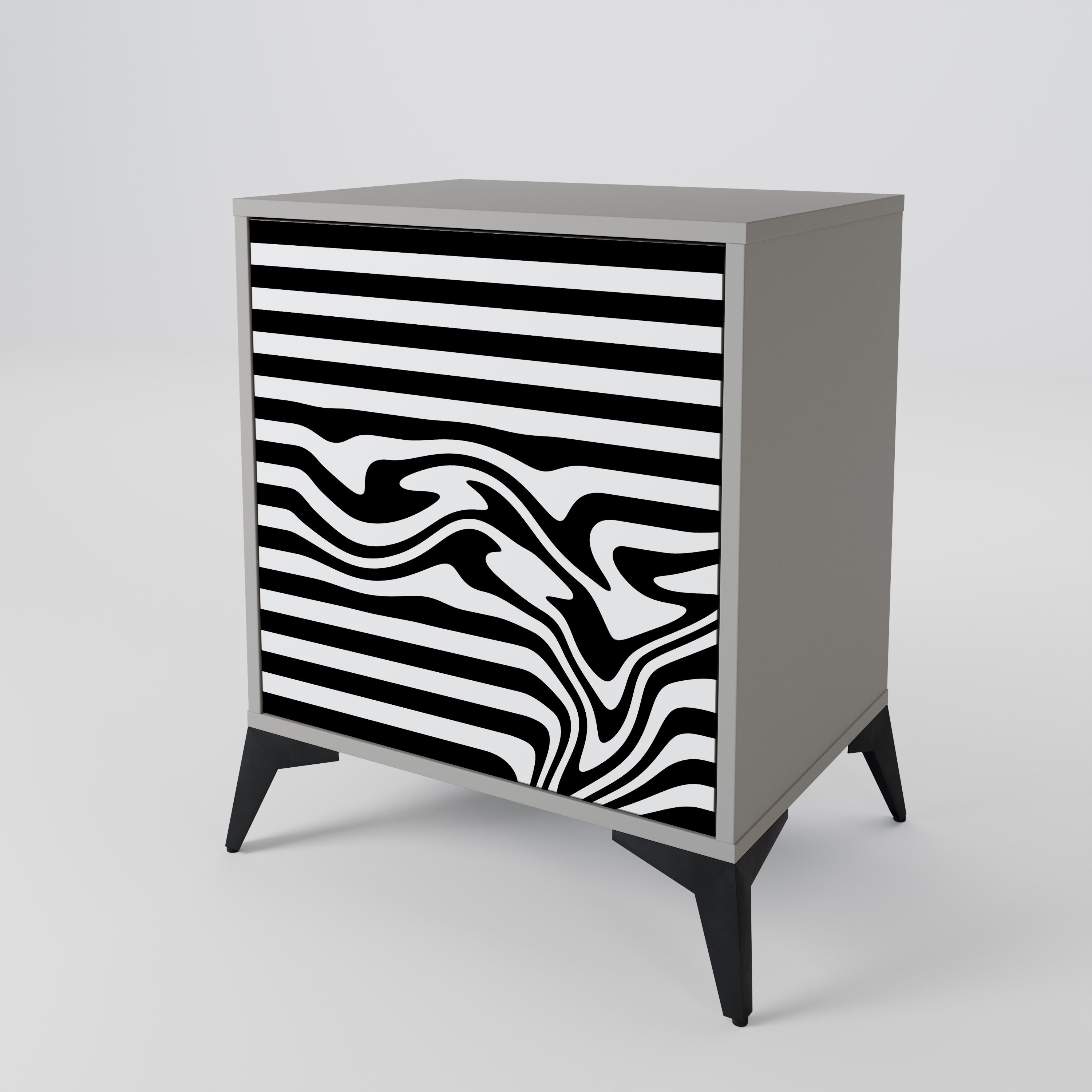 SPECTRA SHOWCASE Komoda 1-drzwiowa korpus Szary