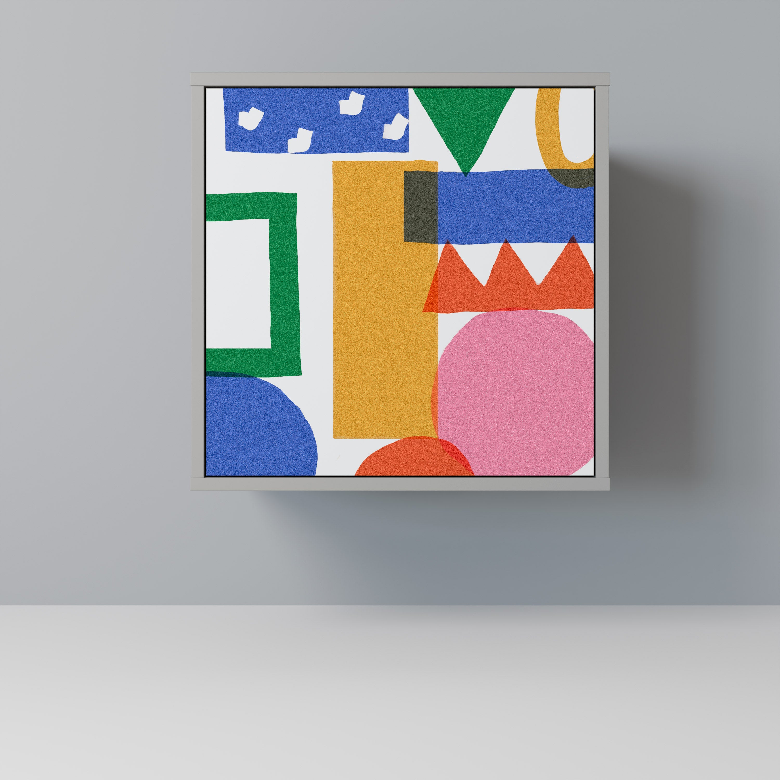 GEOMETRIC GLIMMER Komoda 1-drzwiowa korpus Szary