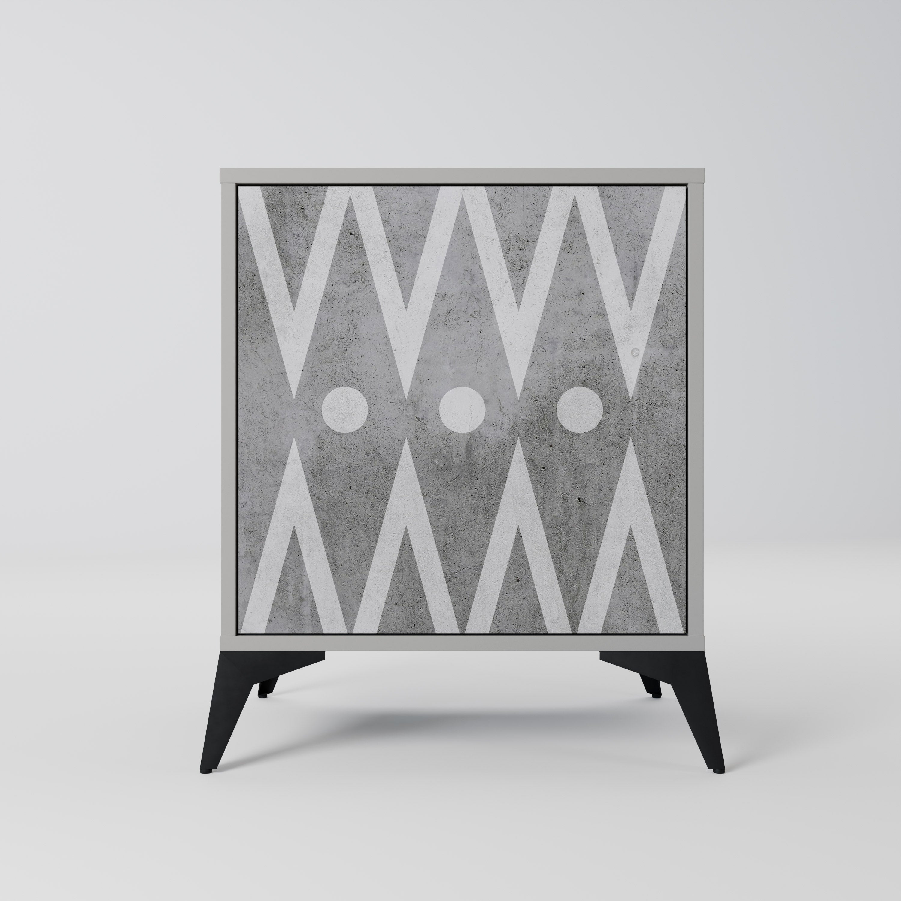 SHARP EDGES Komoda 1-drzwiowa korpus Szary