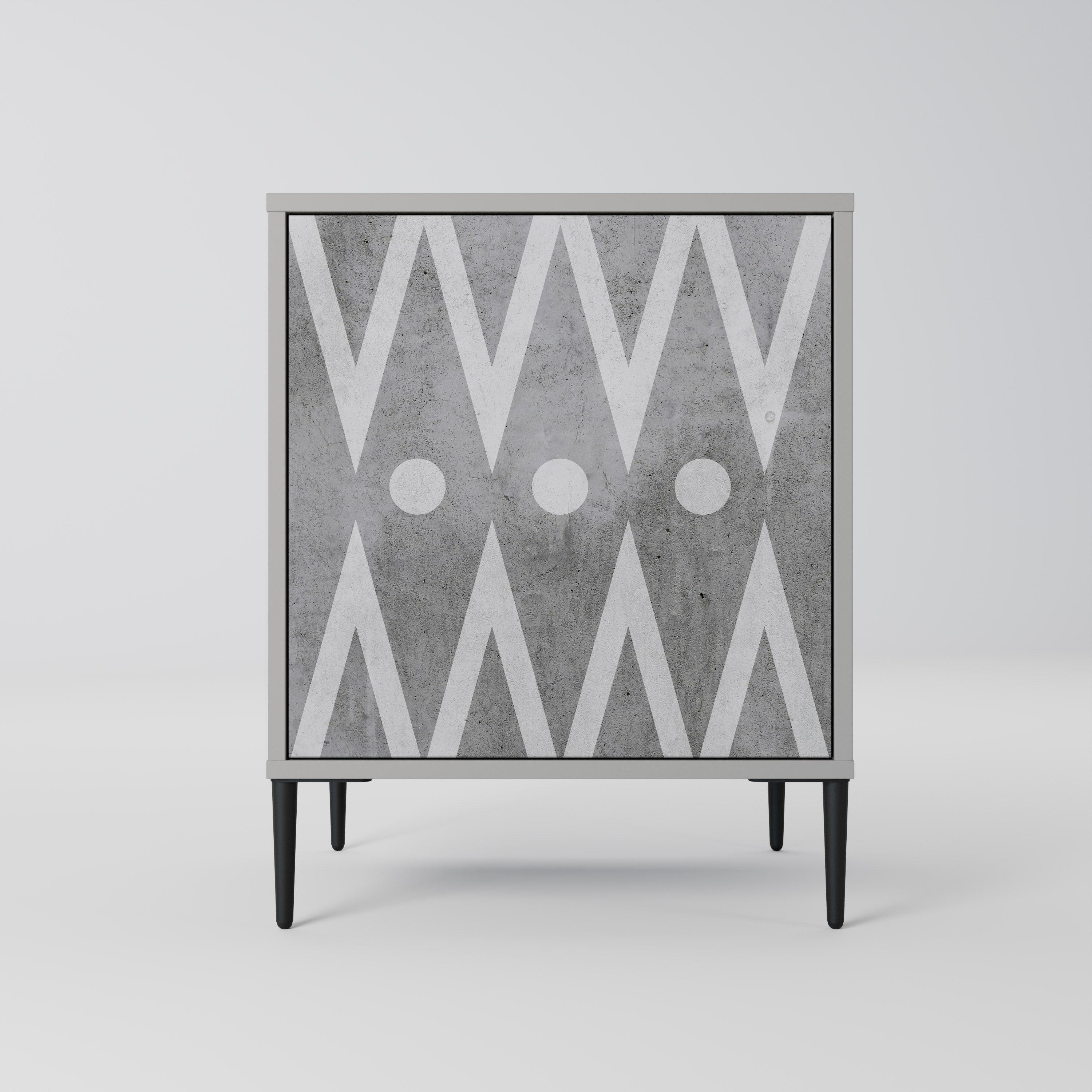 SHARP EDGES Komoda 1-drzwiowa korpus Szary