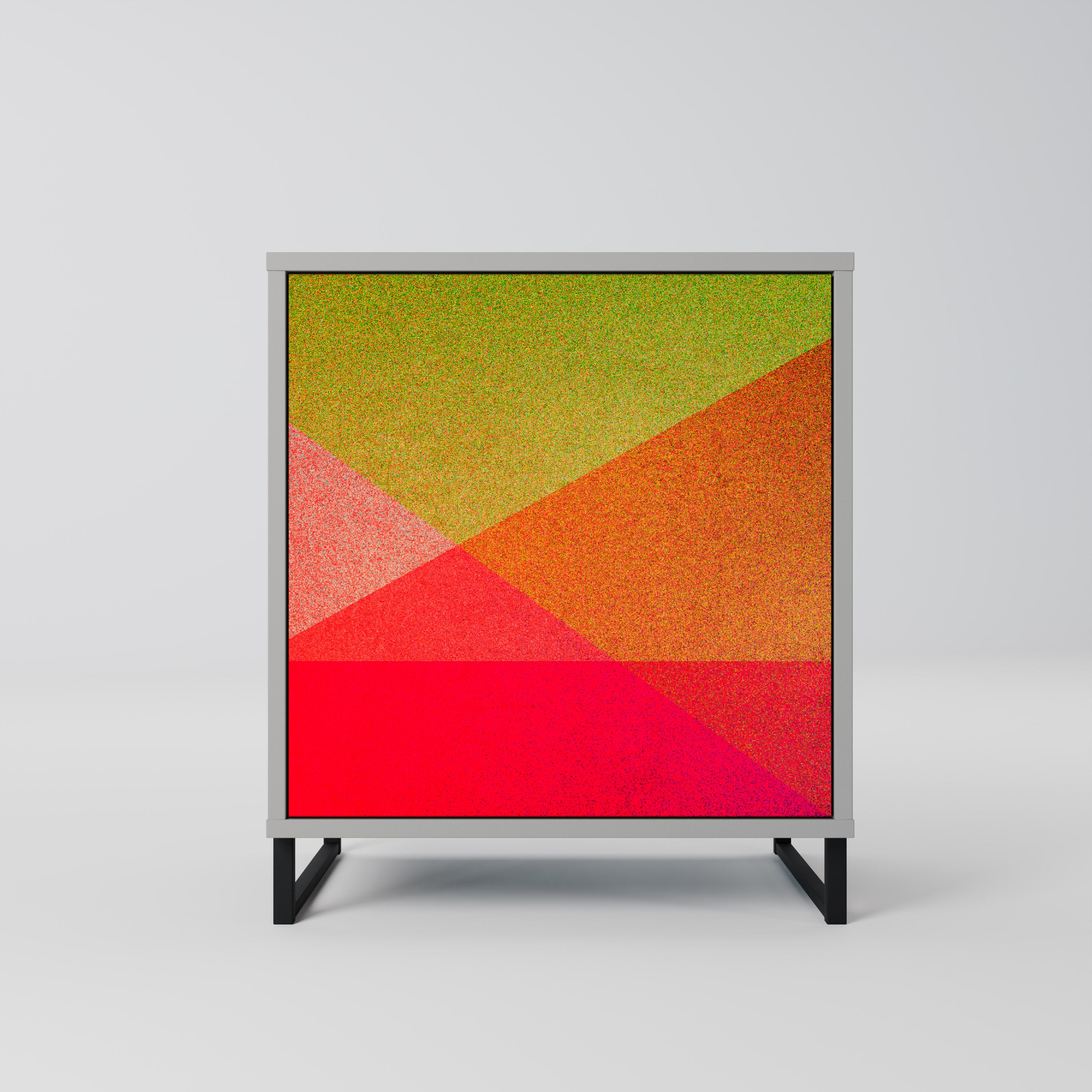 VIVID GEOMETRY Komoda 1-drzwiowa korpus Szary