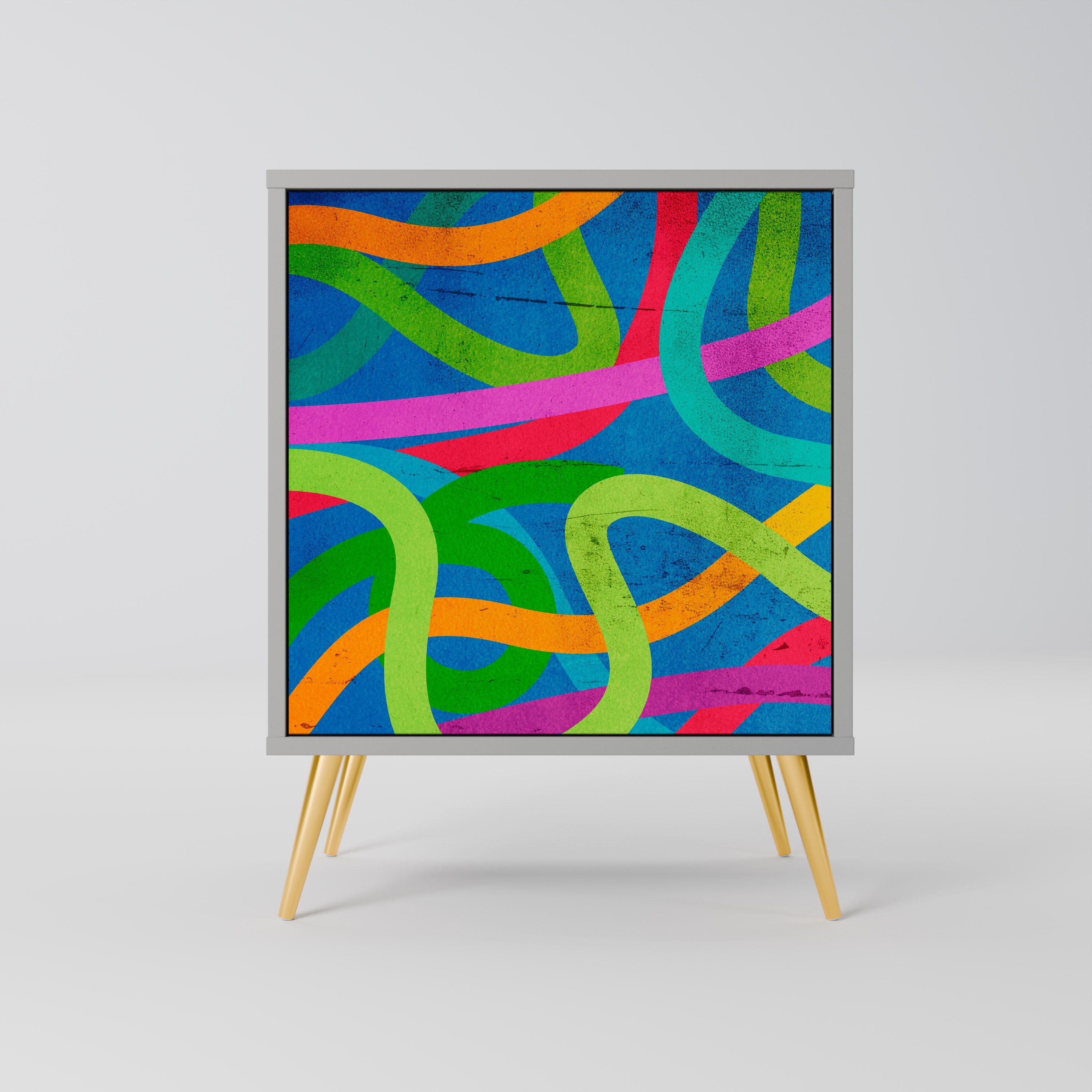 STREAMER TANGLE Komoda 1-drzwiowa korpus Szary