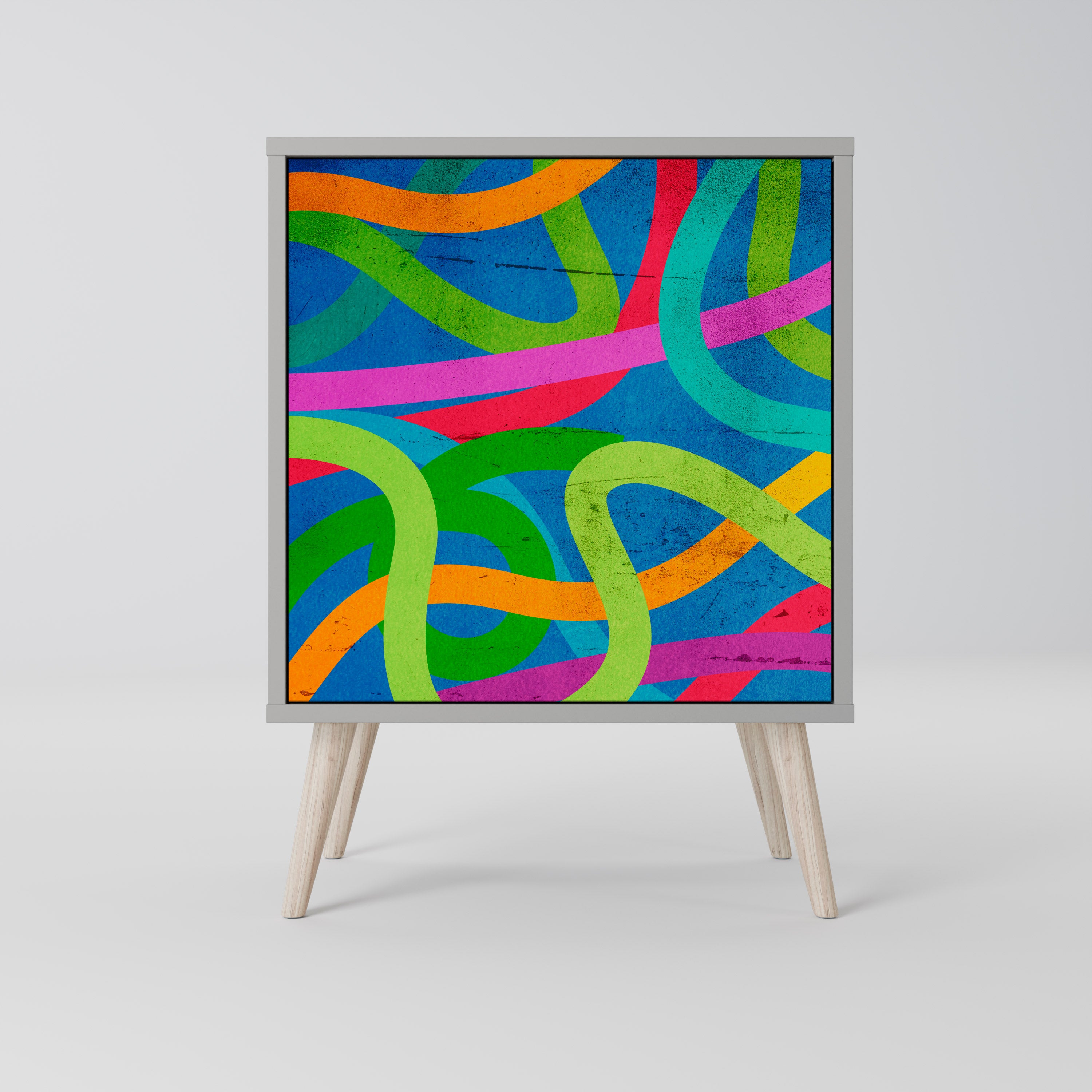 STREAMER TANGLE Komoda 1-drzwiowa korpus Szary