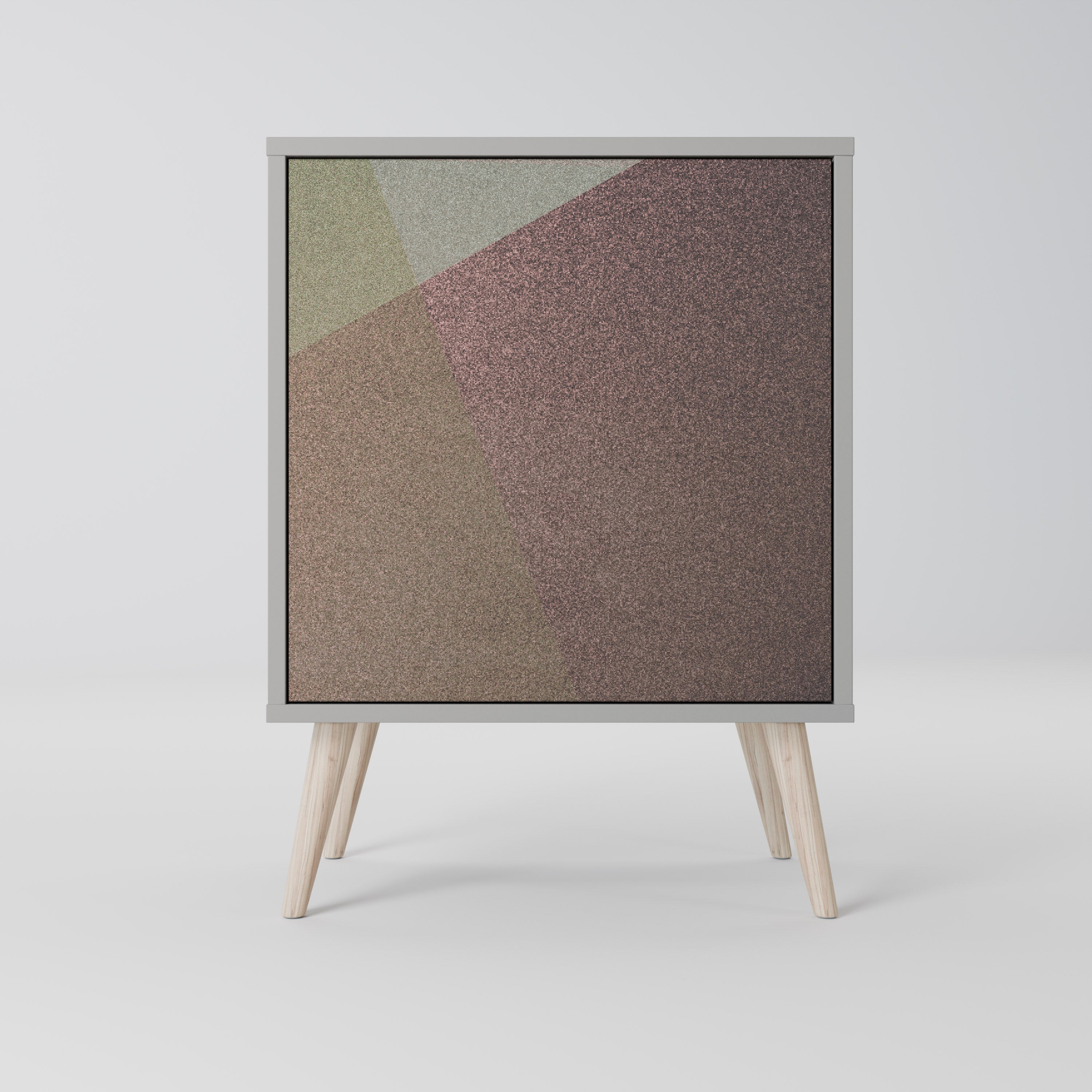 BEIGE GEOMETRY Komoda 1-drzwiowa korpus Szary