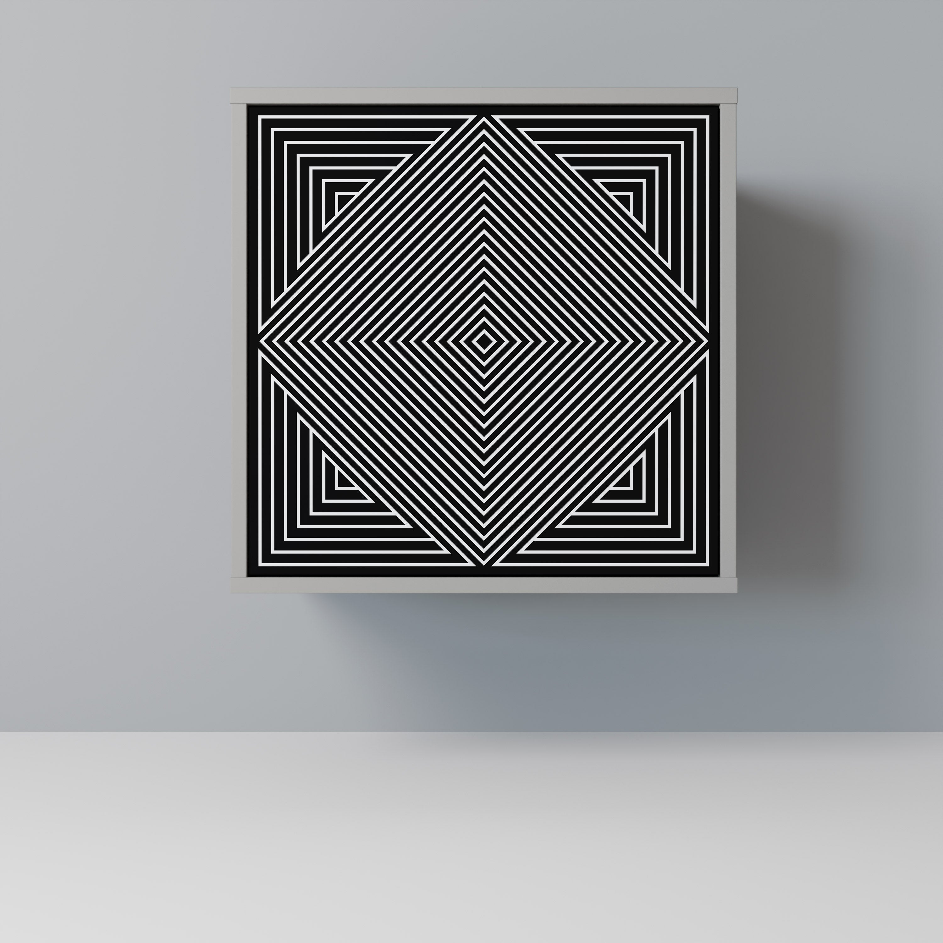 POLYGON ILLUSION Komoda 1-drzwiowa korpus Szary
