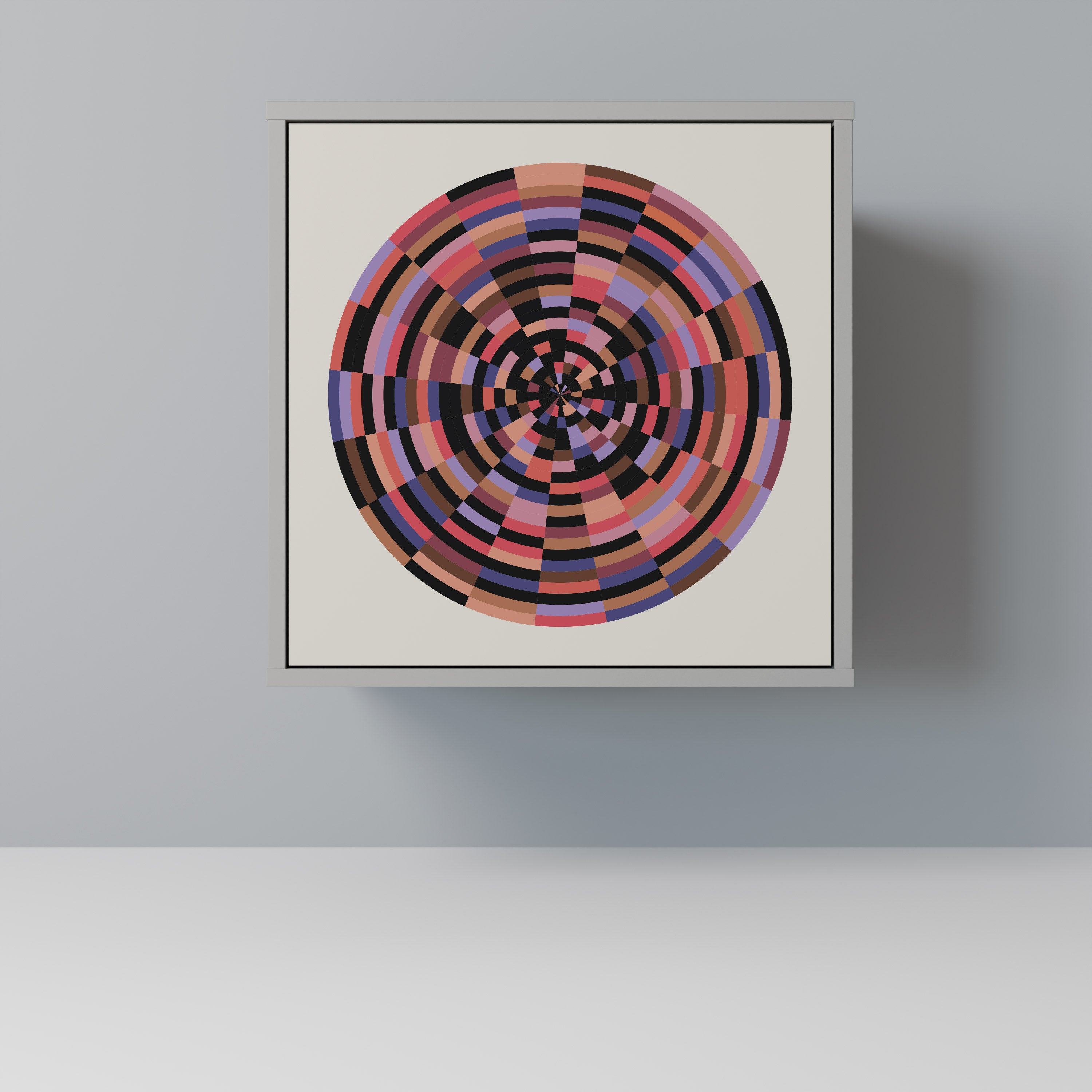 BROWN CIRCLES Komoda 1-drzwiowa korpus Szary