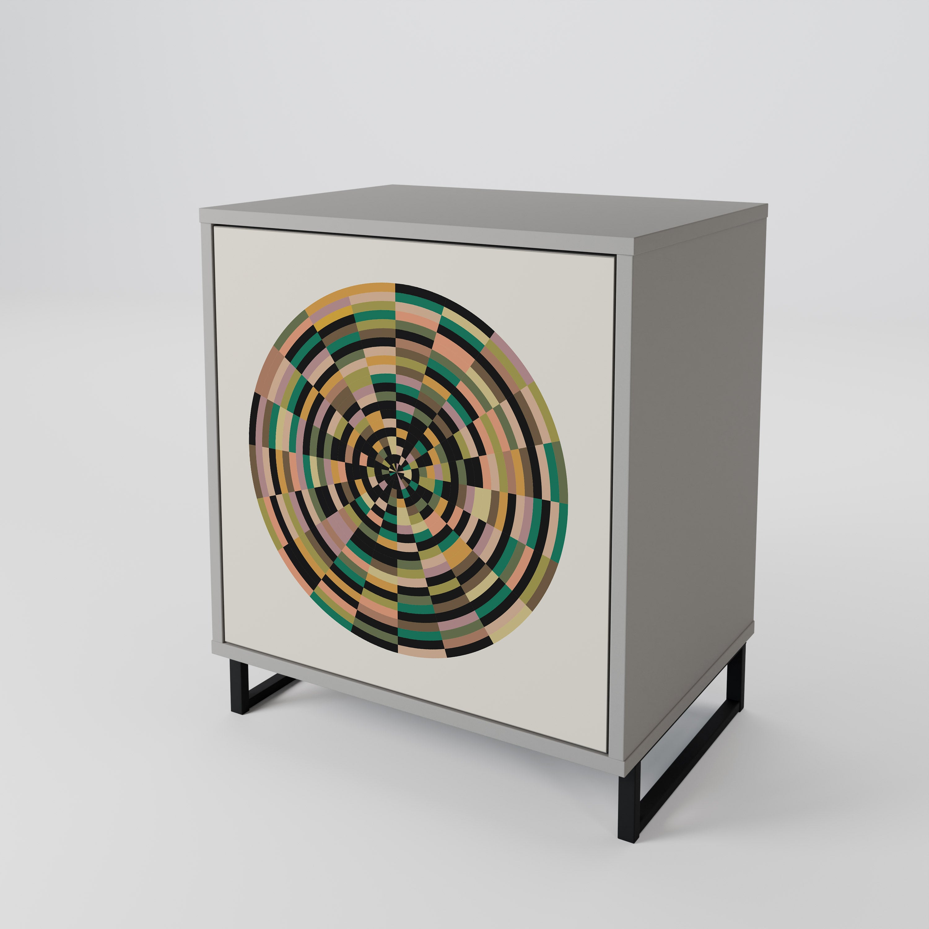 GREEN CIRCLES Komoda 1-drzwiowa korpus Szary