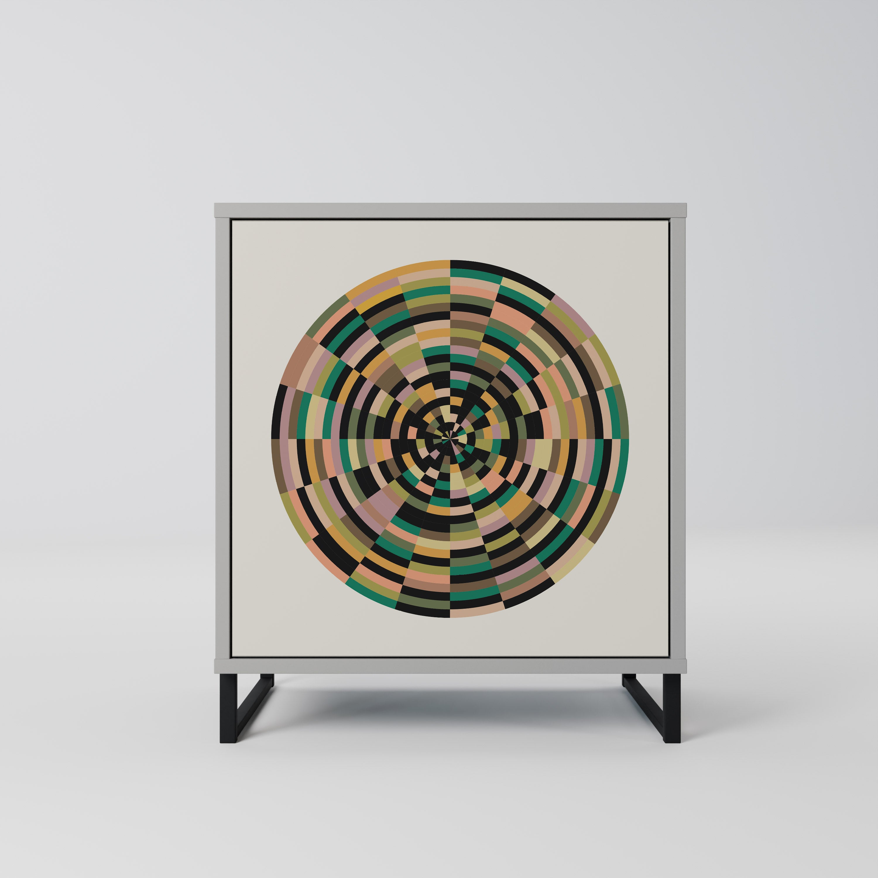 GREEN CIRCLES Komoda 1-drzwiowa korpus Szary