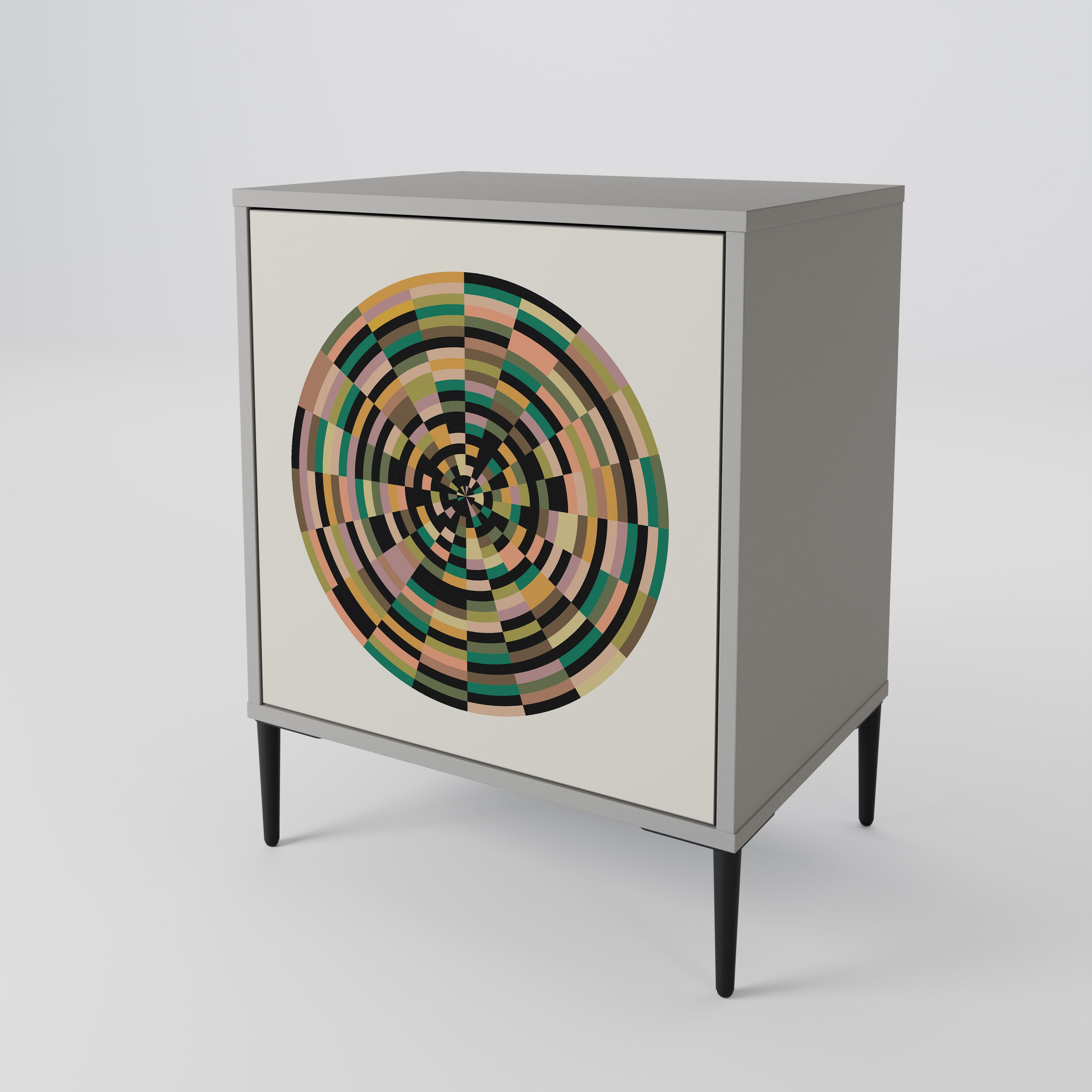 GREEN CIRCLES Komoda 1-drzwiowa korpus Szary