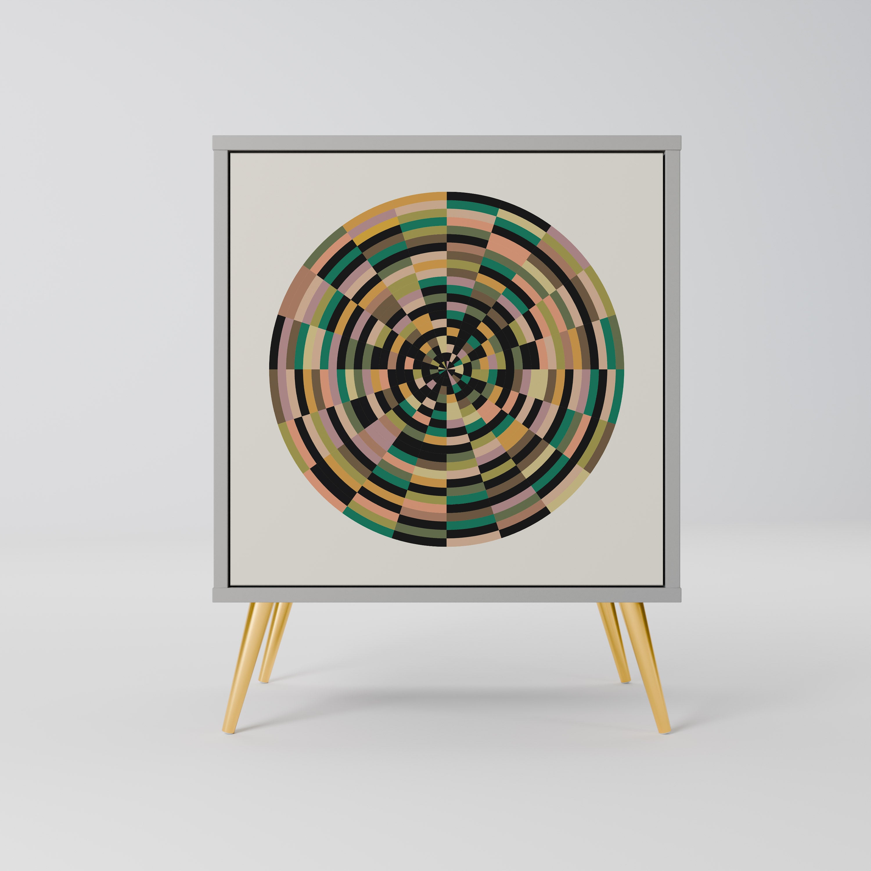 GREEN CIRCLES Komoda 1-drzwiowa korpus Szary