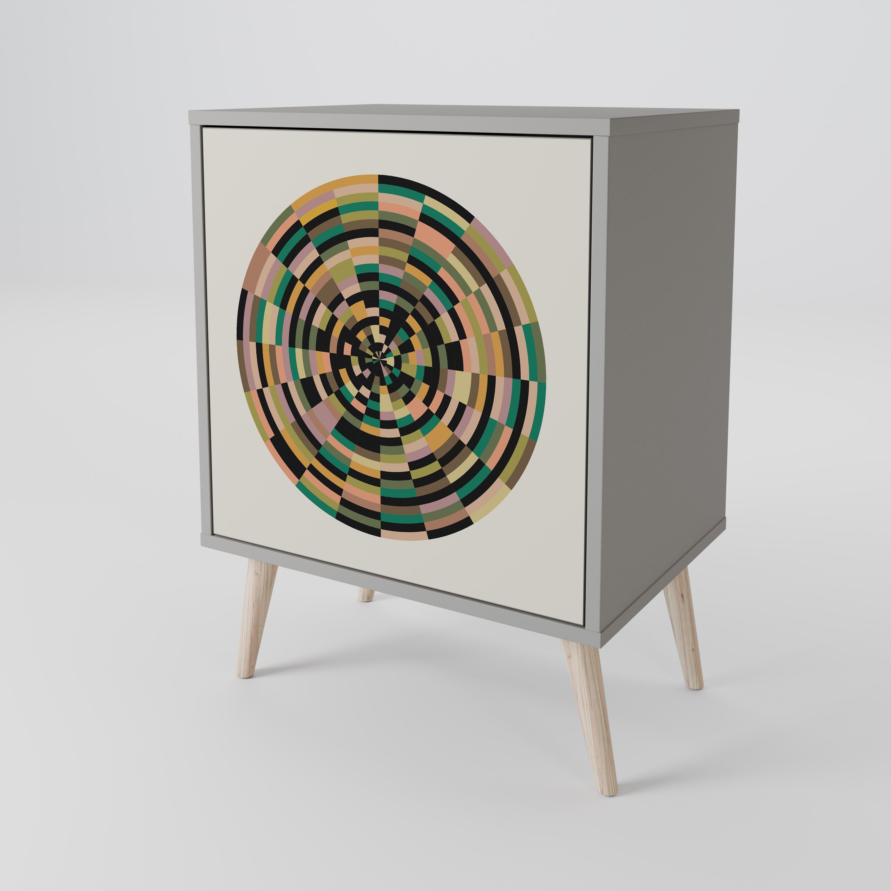 GREEN CIRCLES Komoda 1-drzwiowa korpus Szary