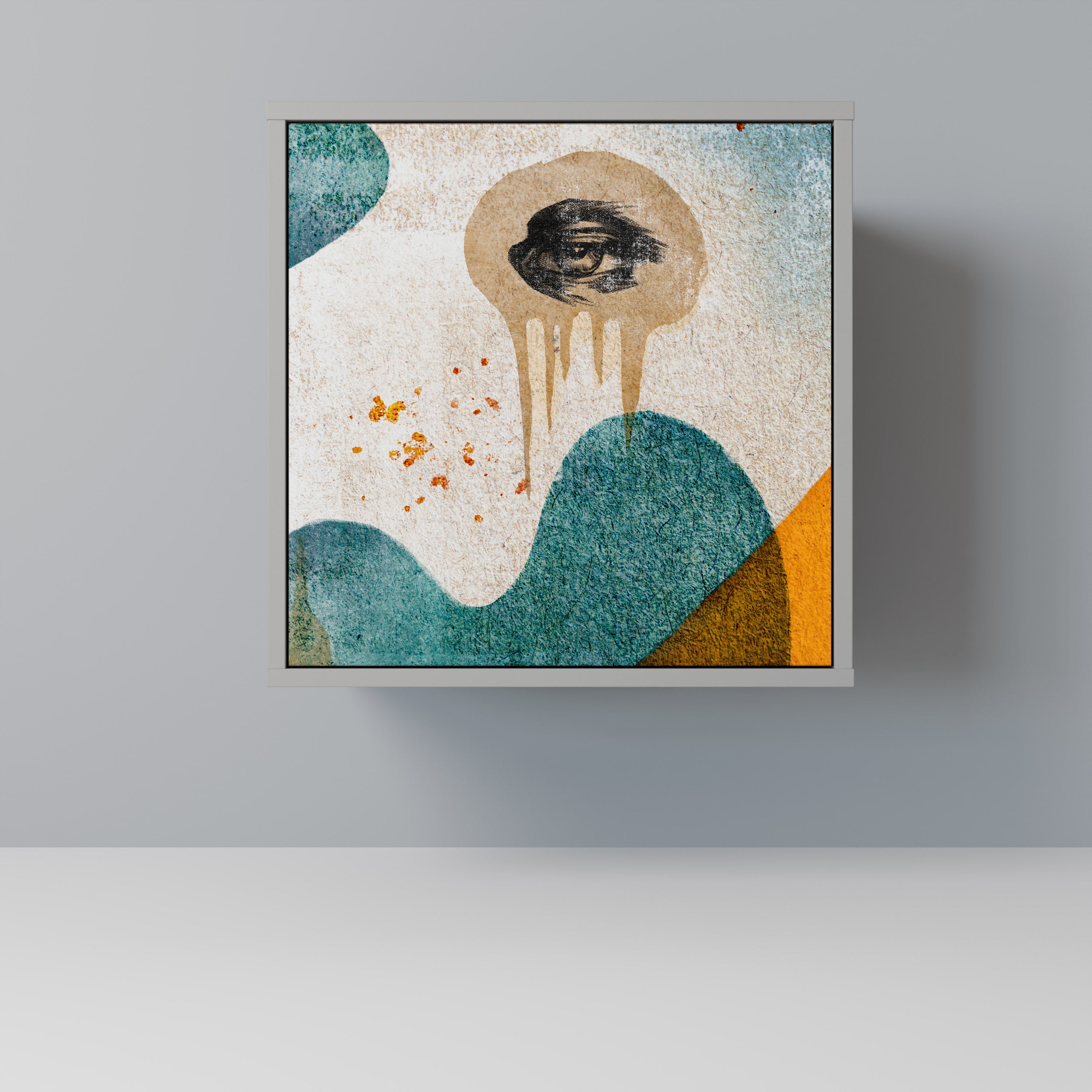 ABSTRACT FACES Komoda 1-drzwiowa korpus Szary