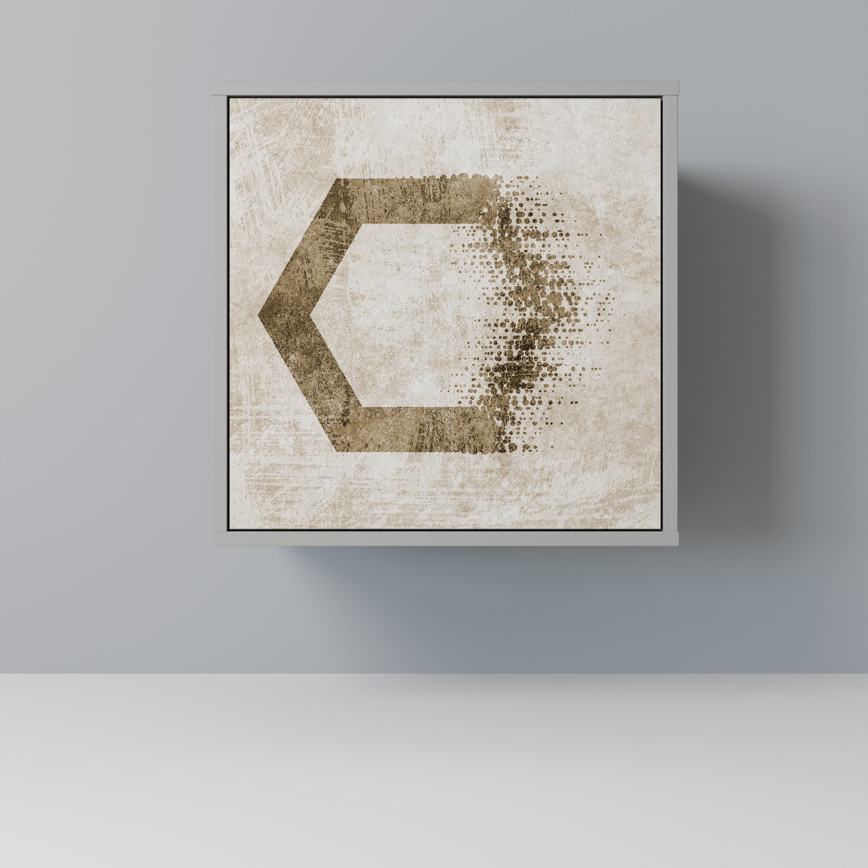 HEXAGONAL SHAPES Komoda 1-drzwiowa korpus Szary