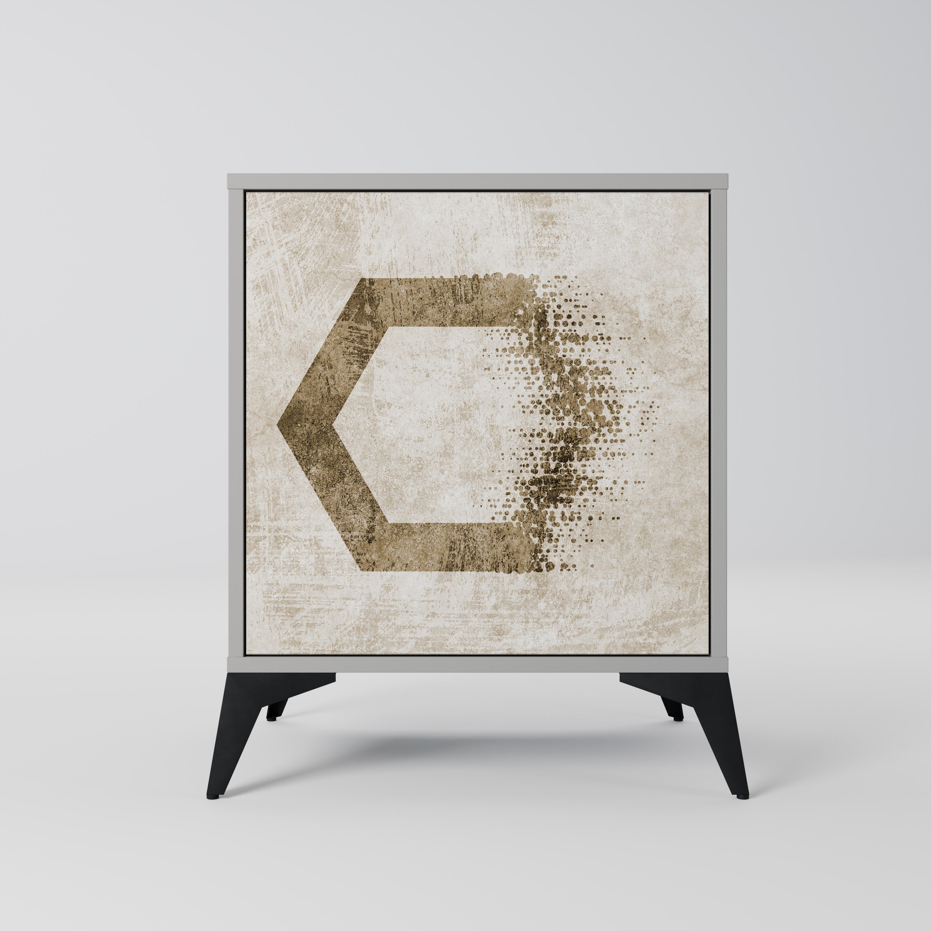 HEXAGONAL SHAPES Komoda 1-drzwiowa korpus Szary