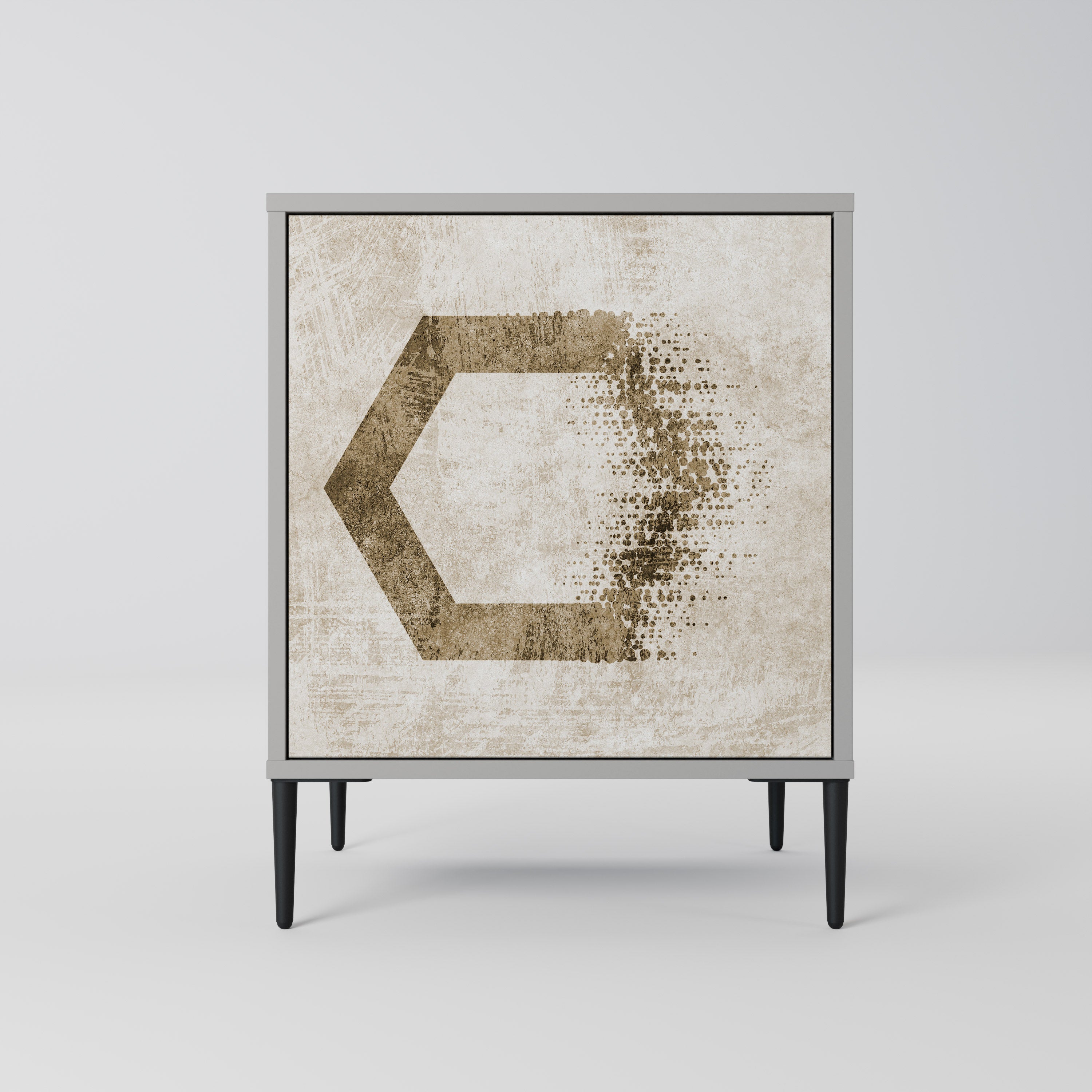 HEXAGONAL SHAPES Komoda 1-drzwiowa korpus Szary