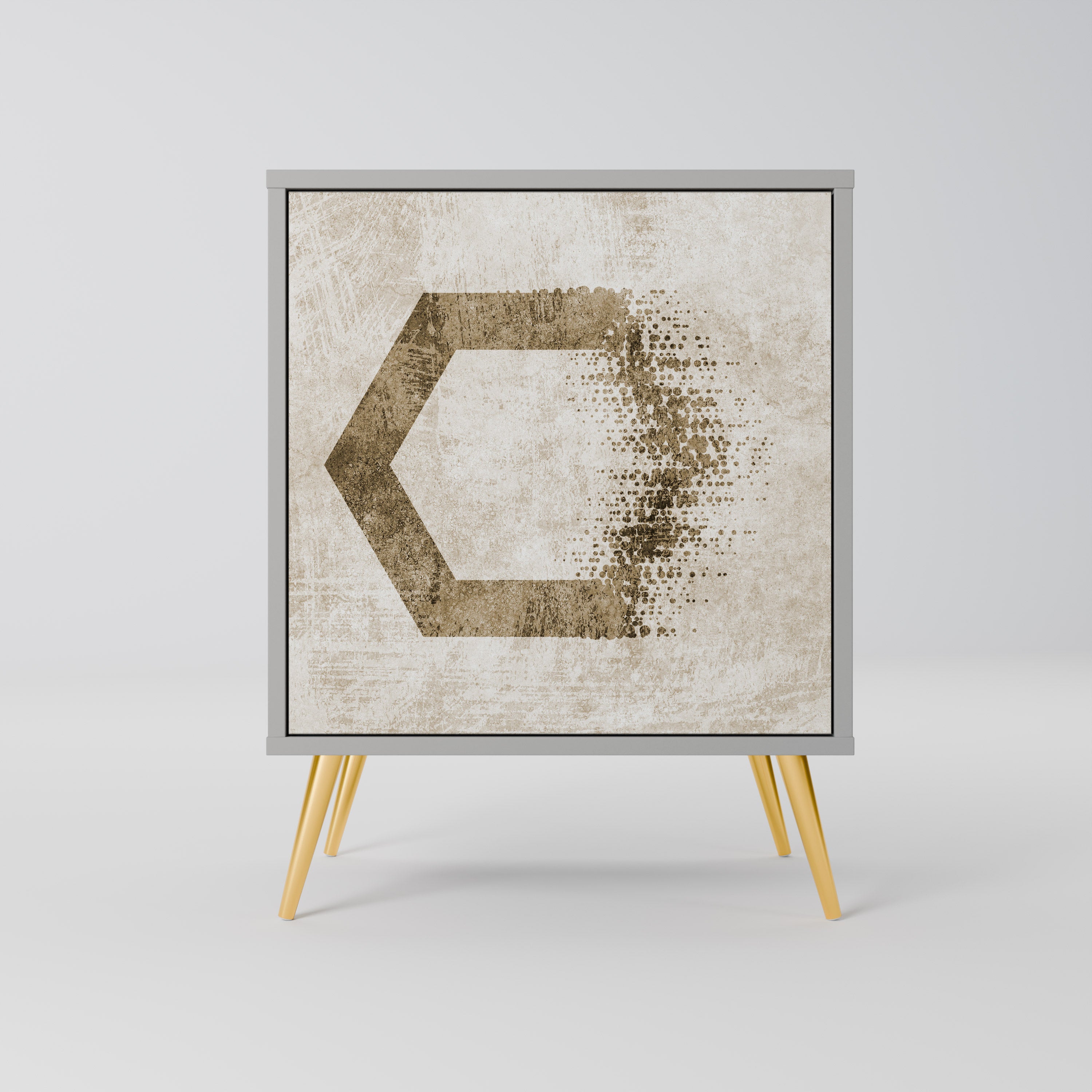 HEXAGONAL SHAPES Komoda 1-drzwiowa korpus Szary