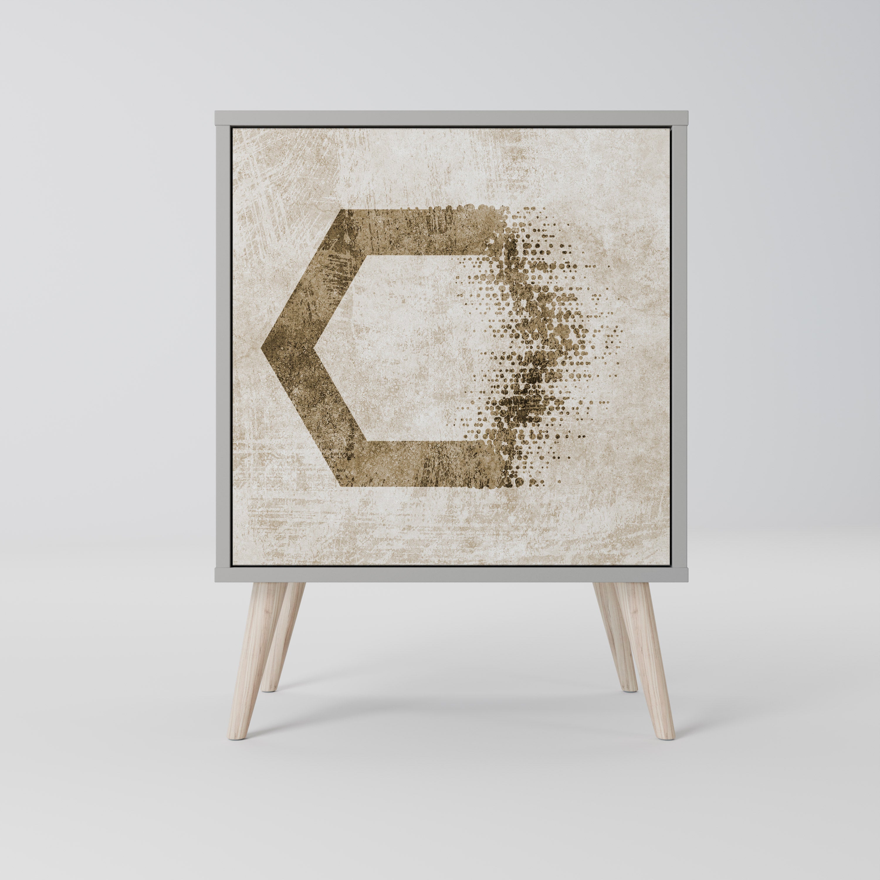 HEXAGONAL SHAPES Komoda 1-drzwiowa korpus Szary