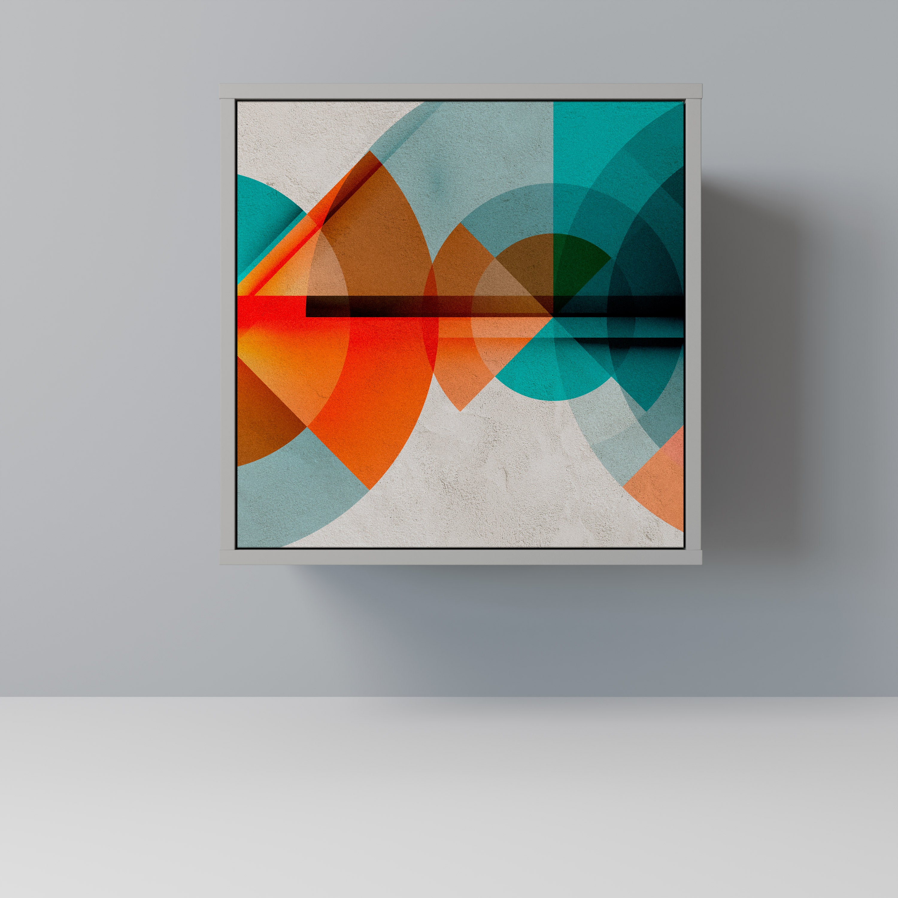 CIRCULAR RHAPSODY Komoda 1-drzwiowa korpus Szary